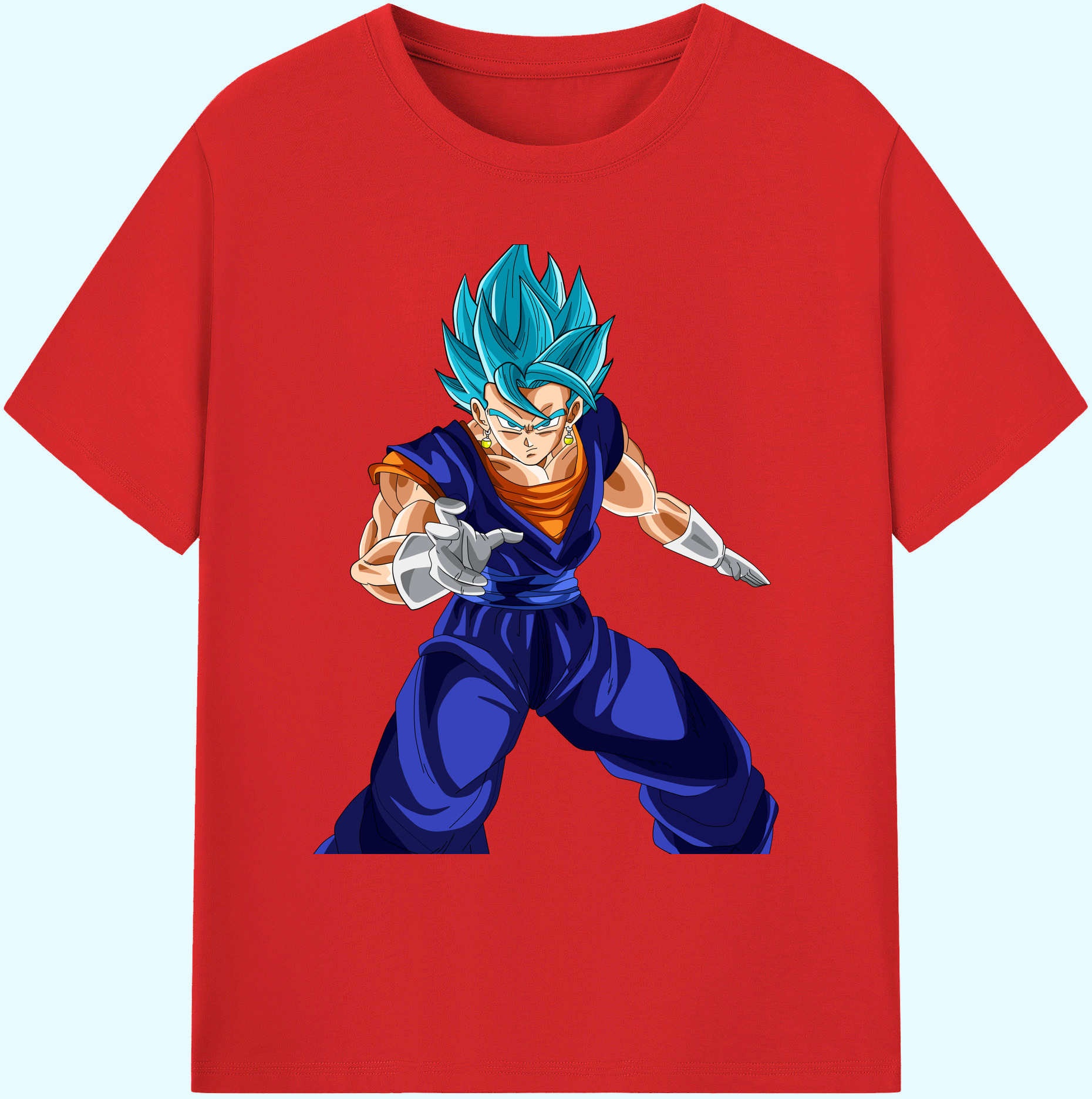 （画像用） ドラゴンボール ベジット DRAGON BALL Vegetto 綿100％ メンズ半袖Tシャツ｜肌触りやわらか＆通気性