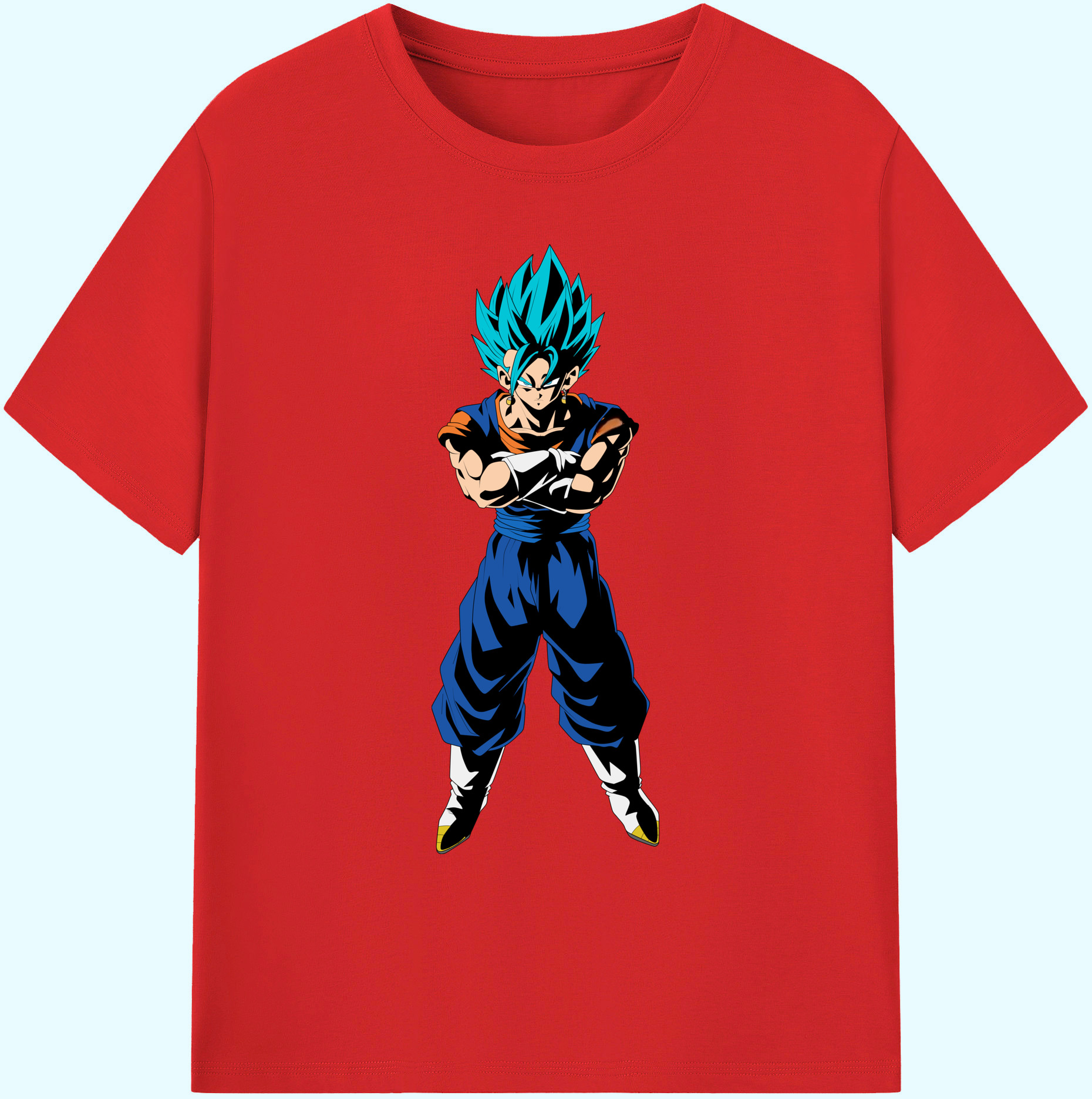 （画像用） ドラゴンボール ベジット DRAGON BALL Vegetto 綿100％ メンズ半袖Tシャツ｜肌触りやわらか＆通気性