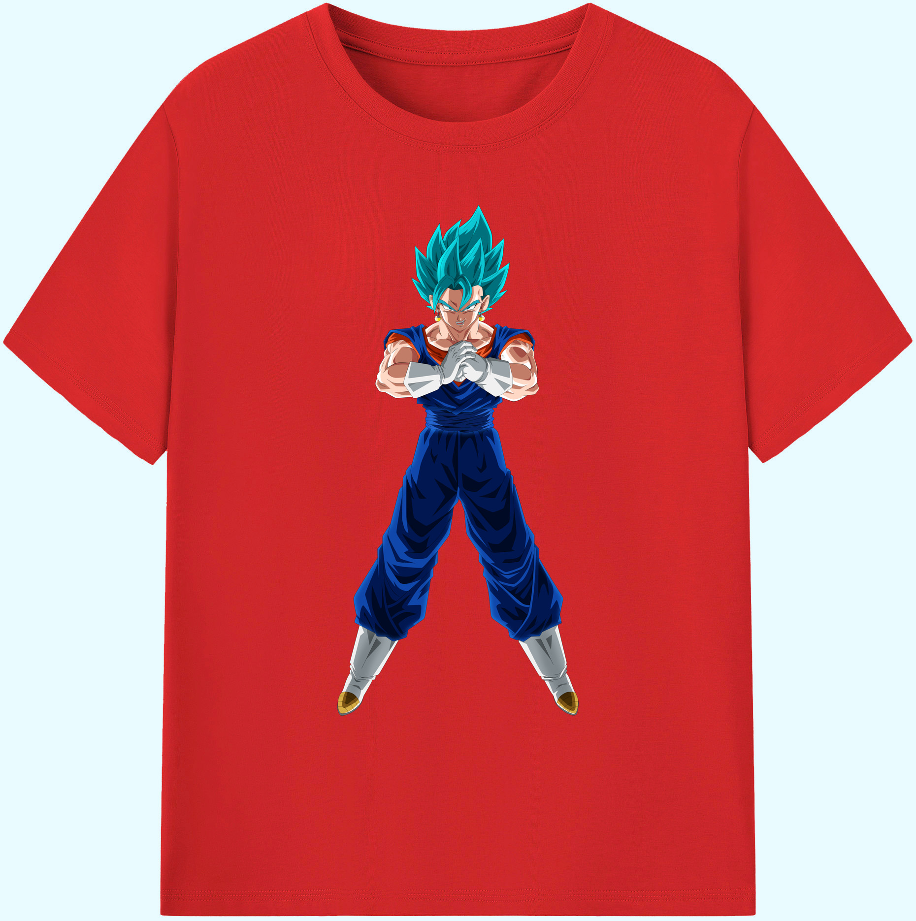 （画像用） ドラゴンボール ベジット DRAGON BALL Vegetto 綿100％ メンズ半袖Tシャツ｜肌触りやわらか＆通気性