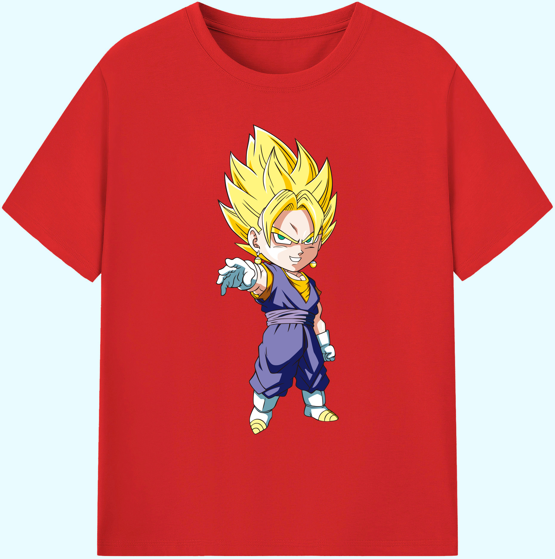 （画像用） ドラゴンボール ベジット DRAGON BALL Vegetto 綿100％ メンズ半袖Tシャツ｜肌触りやわらか＆通気性