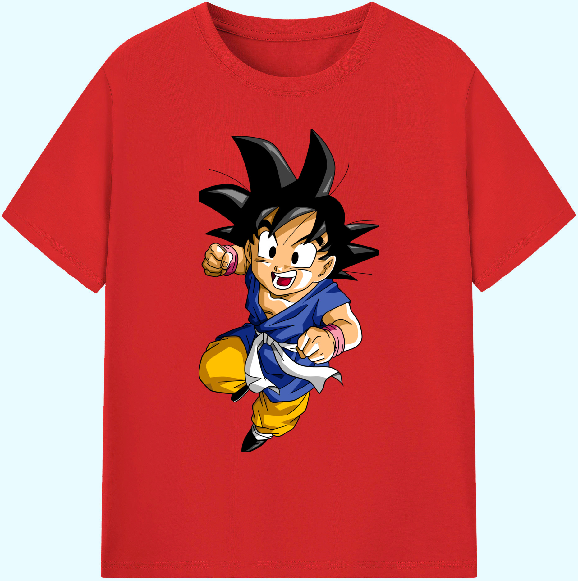 （画像用） ドラゴンボール 孫悟天 そん ごてん DRAGON BALL Son Goten 綿100％ メンズ半袖Tシャツ｜肌触りやわらか＆通気性