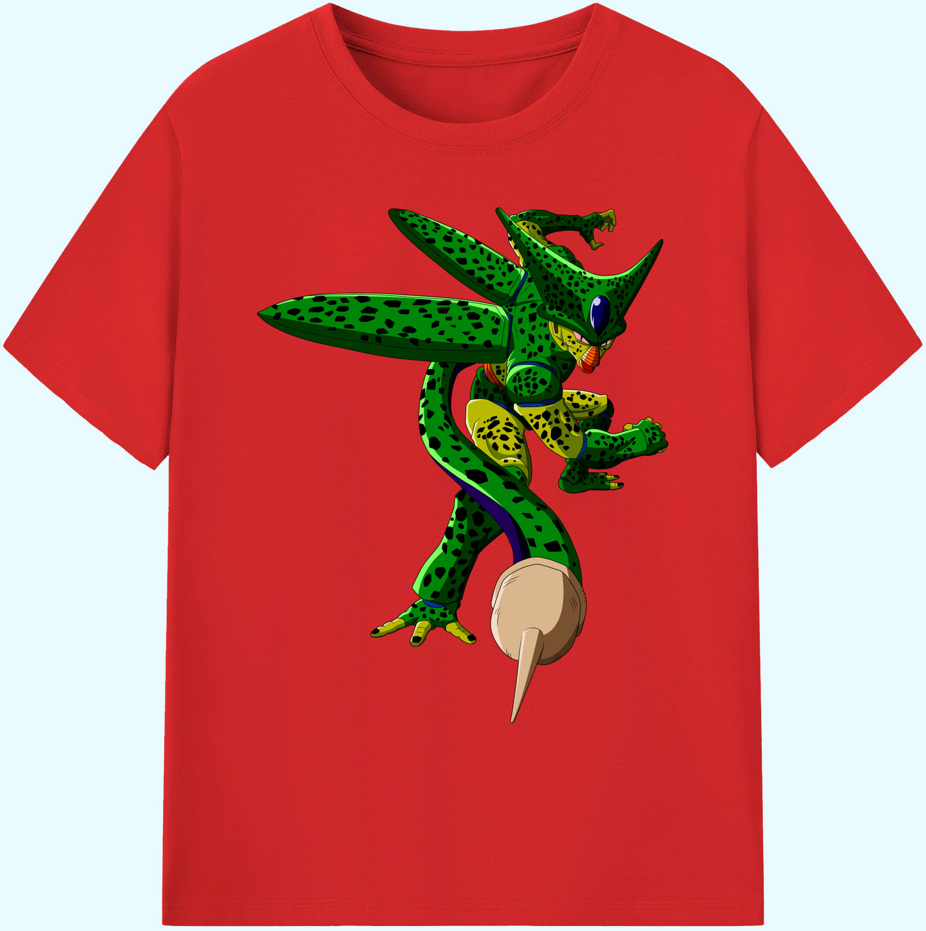 （画像用） ドラゴンボール セル DRAGON BALL Cell 綿100％ メンズ半袖Tシャツ｜肌触りやわらか＆通気性