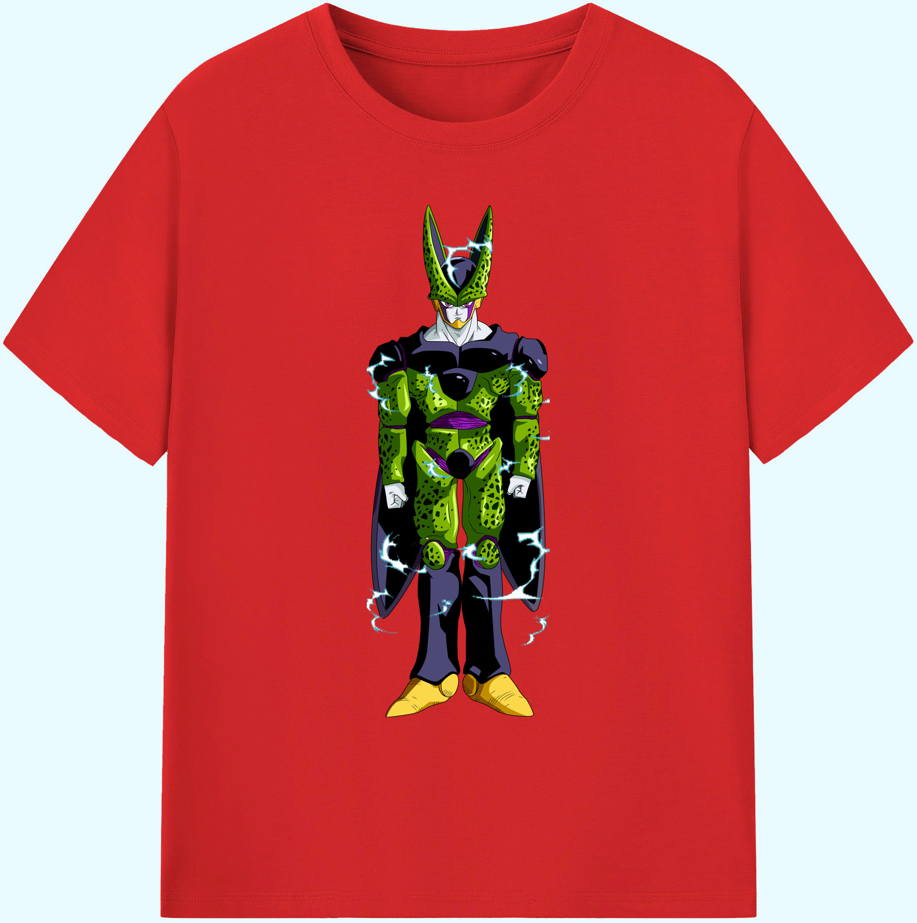 （画像用） ドラゴンボール セル DRAGON BALL Cell 綿100％ メンズ半袖Tシャツ｜肌触りやわらか＆通気性