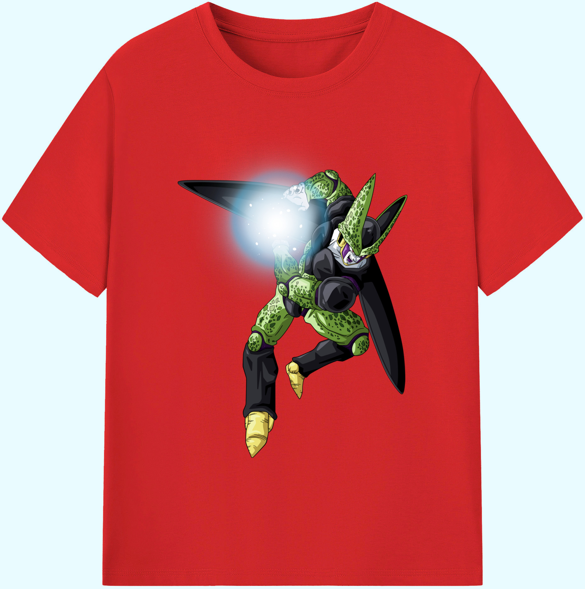（画像用） ドラゴンボール セル DRAGON BALL Cell 綿100％ メンズ半袖Tシャツ｜肌触りやわらか＆通気性