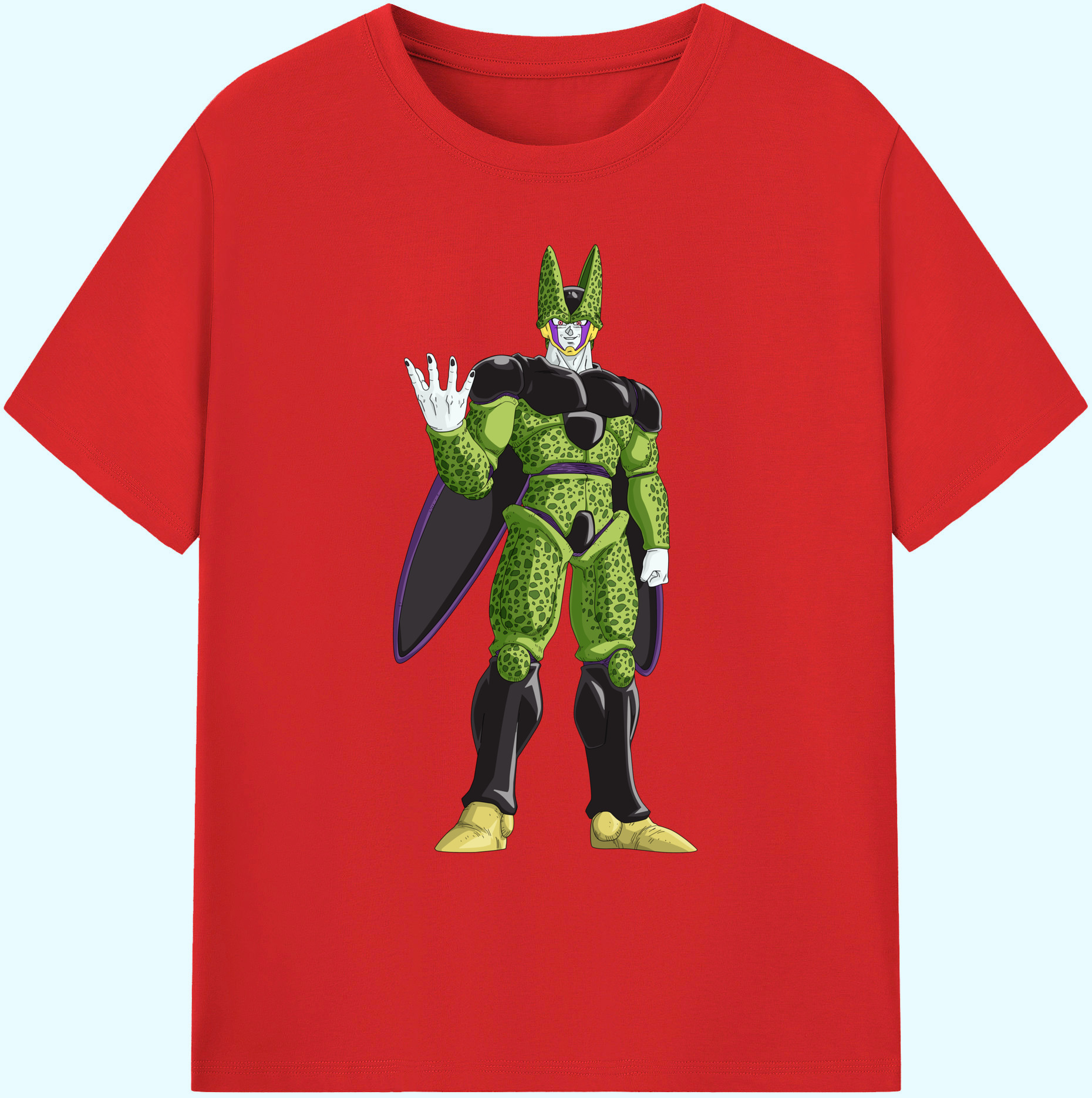 （画像用） ドラゴンボール セル DRAGON BALL Cell 綿100％ メンズ半袖Tシャツ｜肌触りやわらか＆通気性