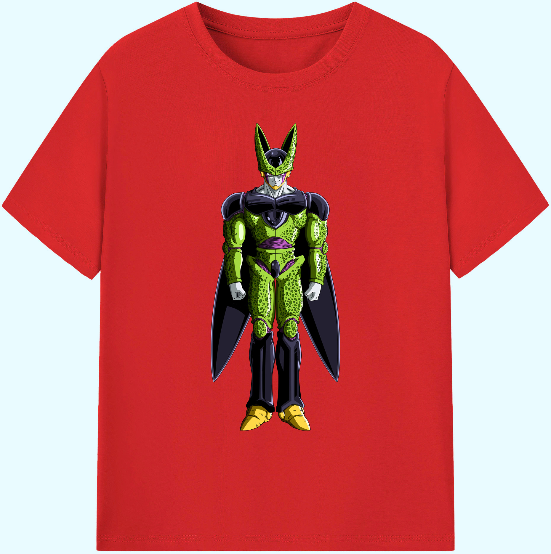 （画像用） ドラゴンボール セル DRAGON BALL Cell 綿100％ メンズ半袖Tシャツ｜肌触りやわらか＆通気性