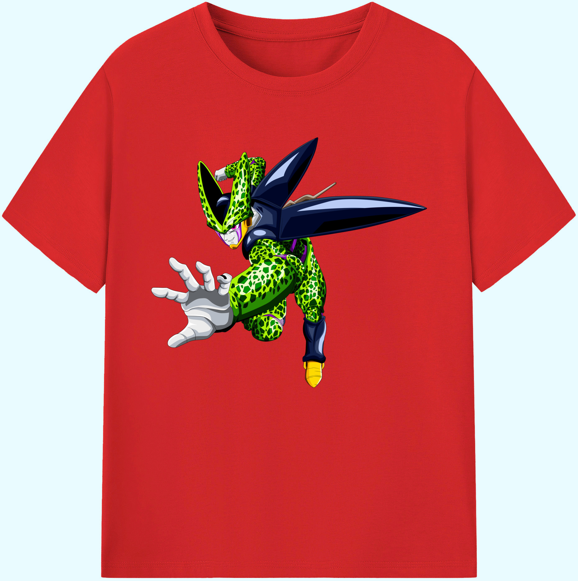 （画像用） ドラゴンボール セル DRAGON BALL Cell 綿100％ メンズ半袖Tシャツ｜肌触りやわらか＆通気性
