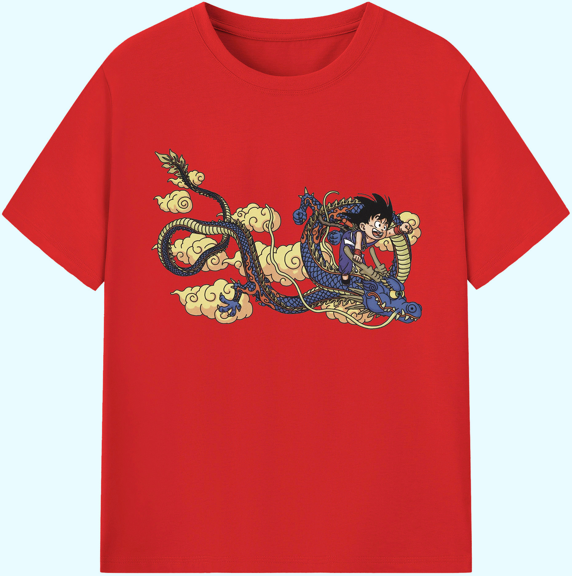 （画像用） ドラゴンボール 神龍 シェンロン DRAGON BALL Shenron 綿100％ メンズ半袖Tシャツ｜肌触りやわらか＆通気性