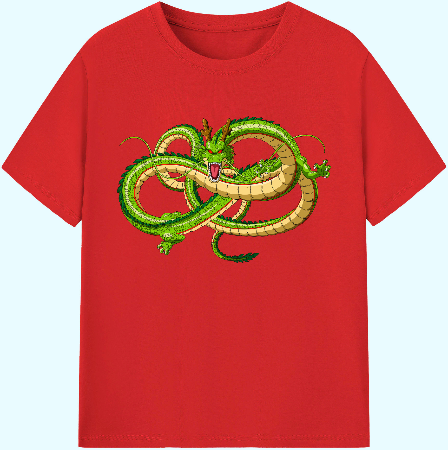 （画像用） ドラゴンボール 神龍 シェンロン DRAGON BALL Shenron 綿100％ メンズ半袖Tシャツ｜肌触りやわらか＆通気性