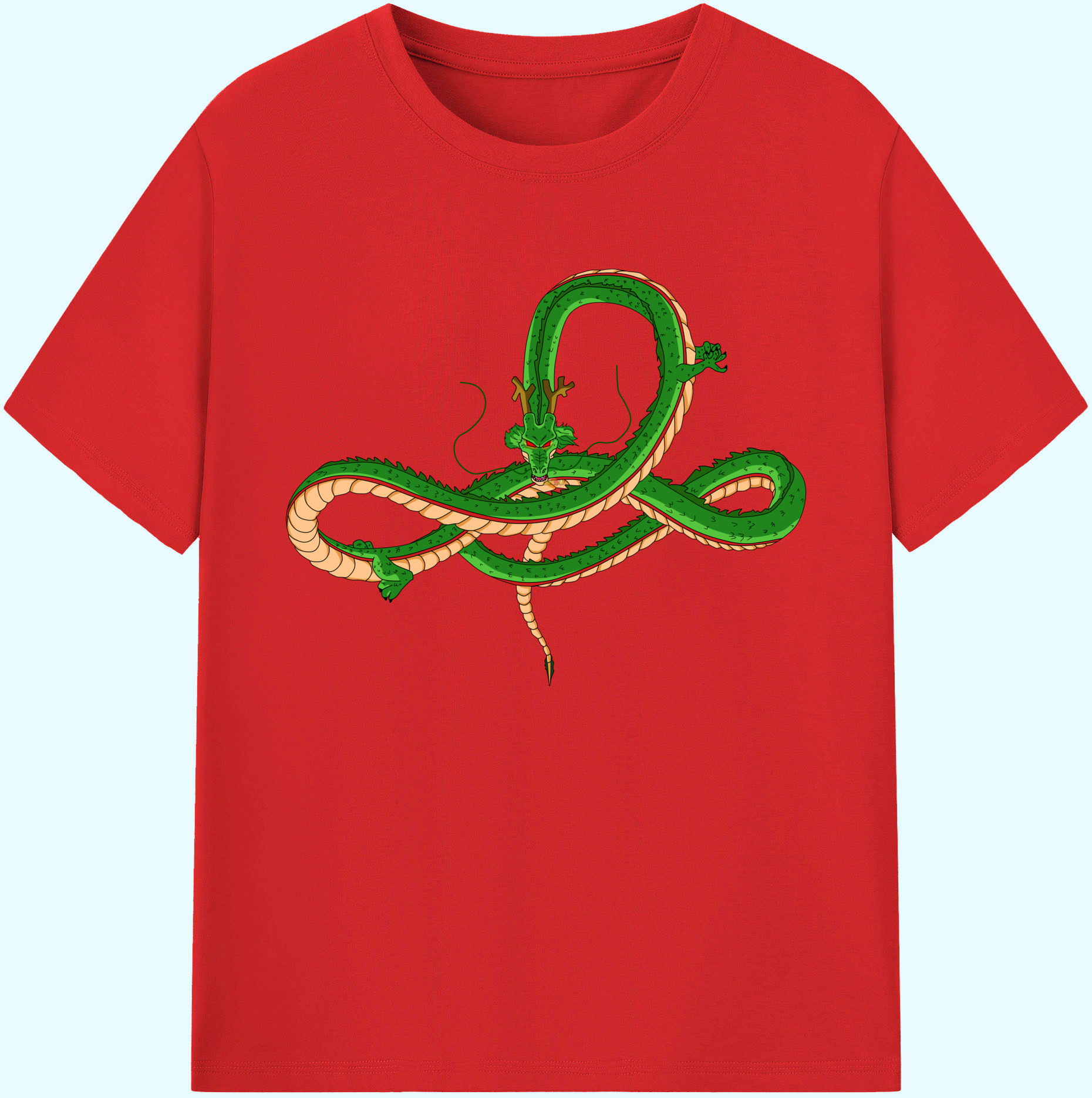 （画像用） ドラゴンボール 神龍 シェンロン DRAGON BALL Shenron 綿100％ メンズ半袖Tシャツ｜肌触りやわらか＆通気性