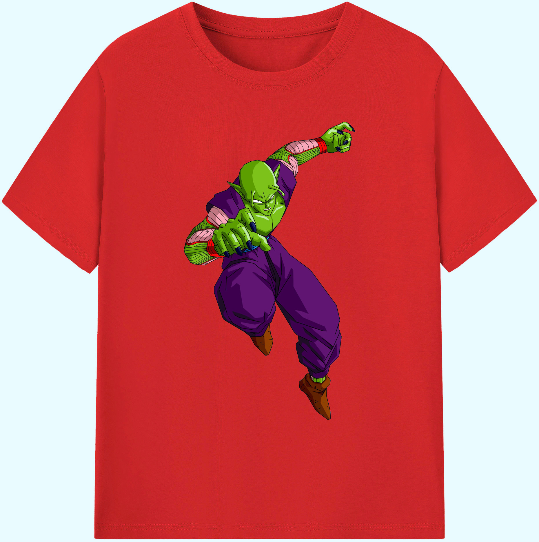 （画像用） ドラゴンボール ピッコロ DRAGON BALL Piccolo 綿100％ メンズ半袖Tシャツ｜肌触りやわらか＆通気性