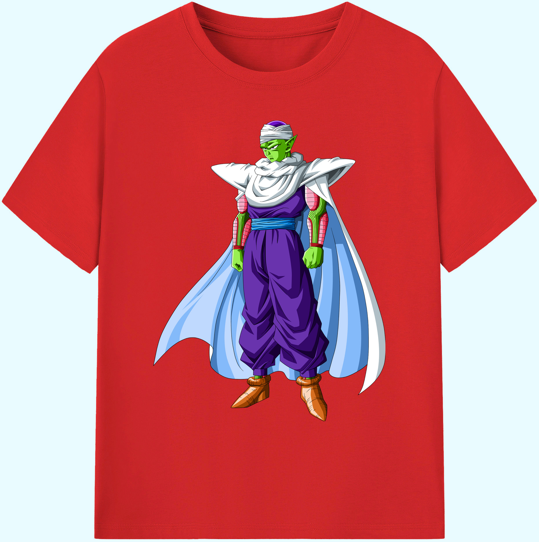 （画像用） ドラゴンボール ピッコロ DRAGON BALL Piccolo 綿100％ メンズ半袖Tシャツ｜肌触りやわらか＆通気性