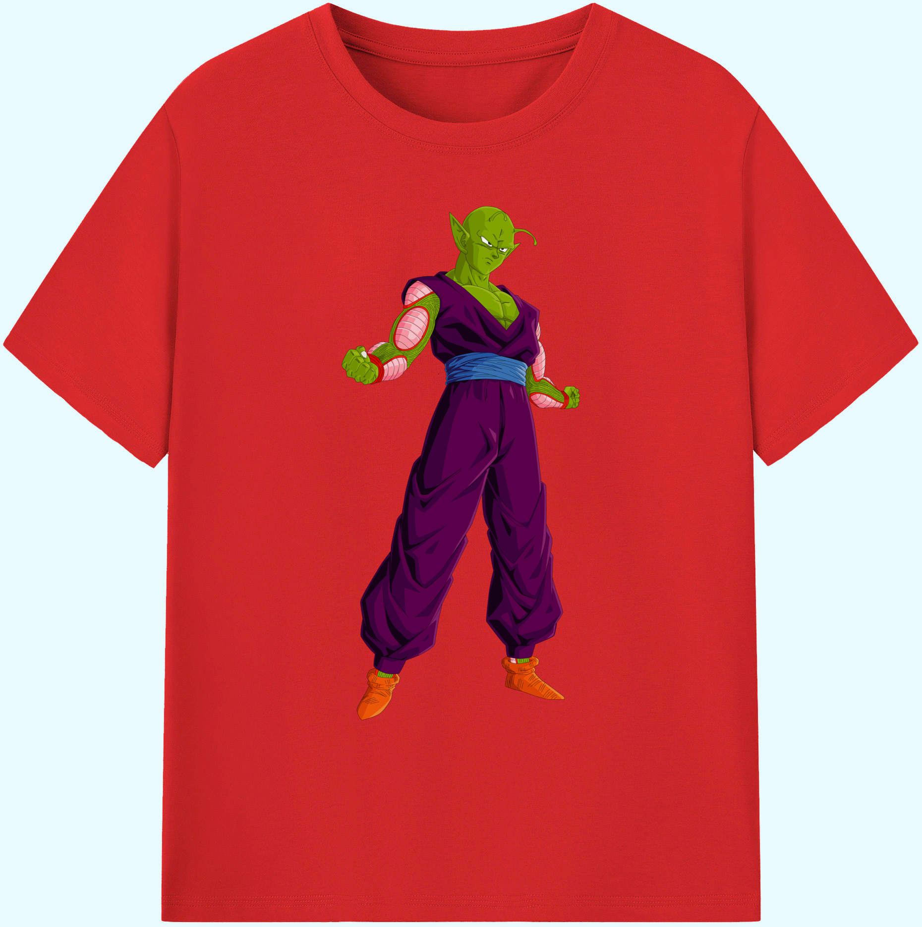 （画像用） ドラゴンボール ピッコロ DRAGON BALL Piccolo 綿100％ メンズ半袖Tシャツ｜肌触りやわらか＆通気性