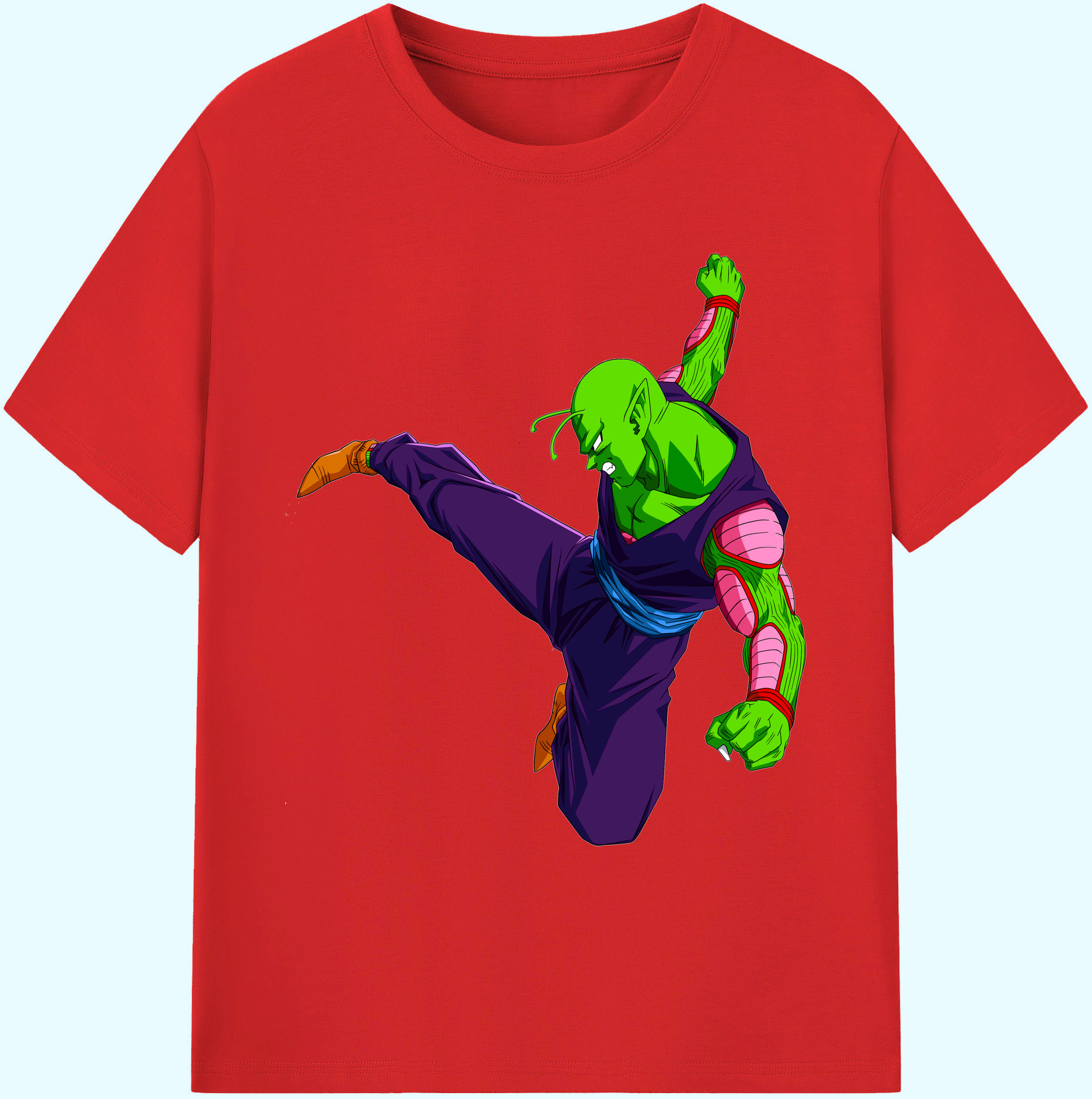 （画像用） ドラゴンボール ピッコロ DRAGON BALL Piccolo 綿100％ メンズ半袖Tシャツ｜肌触りやわらか＆通気性