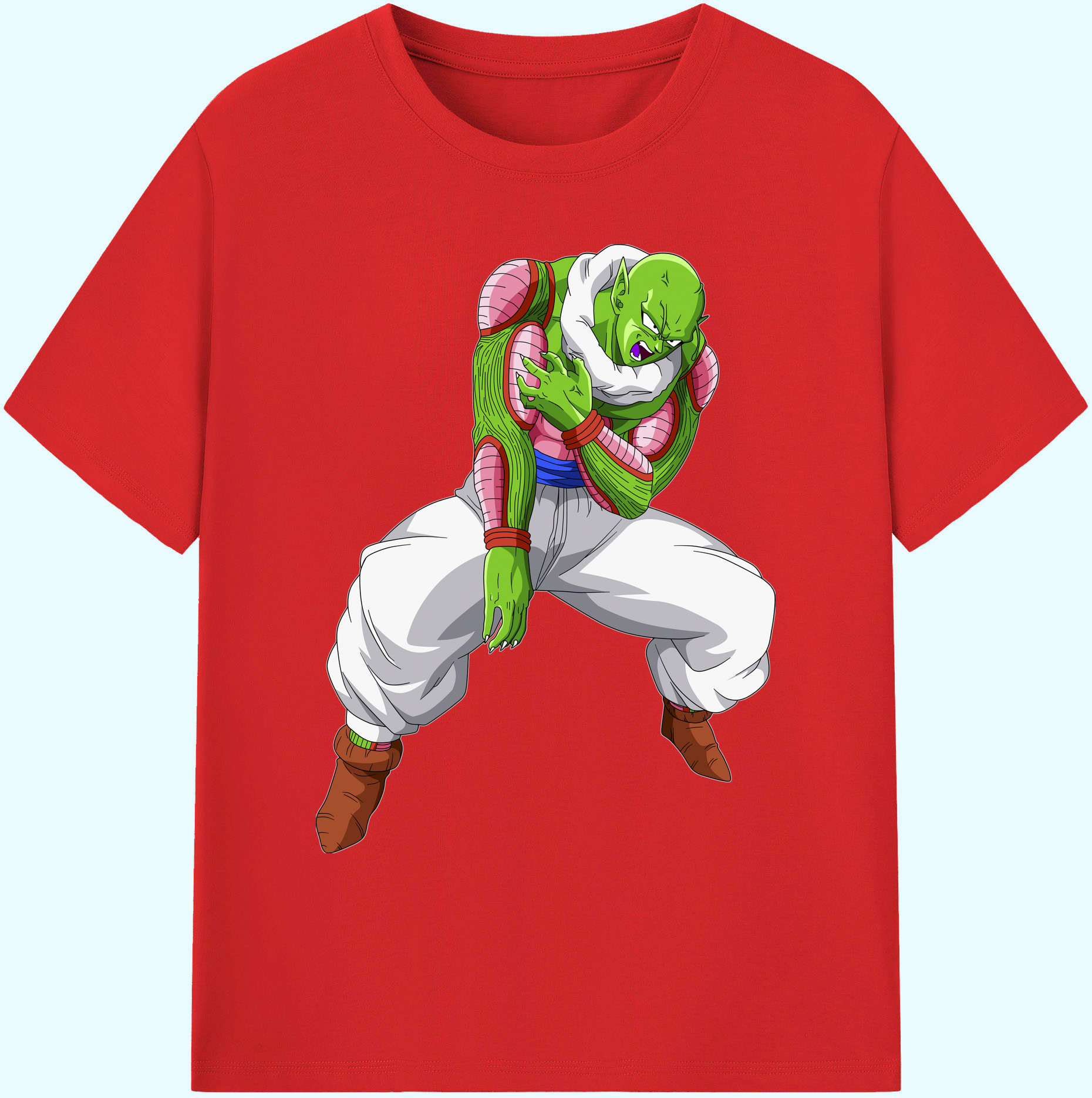（画像用） ドラゴンボール ピッコロ DRAGON BALL Piccolo 綿100％ メンズ半袖Tシャツ｜肌触りやわらか＆通気性