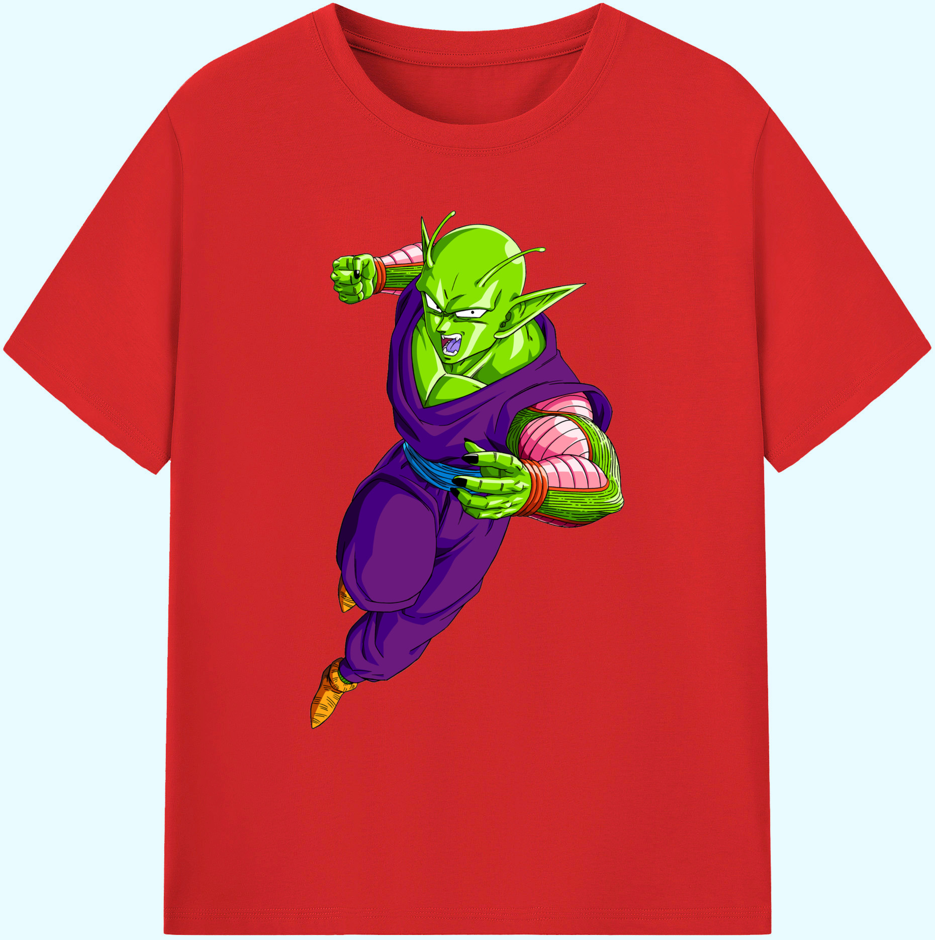 （画像用） ドラゴンボール ピッコロ DRAGON BALL Piccolo 綿100％ メンズ半袖Tシャツ｜肌触りやわらか＆通気性