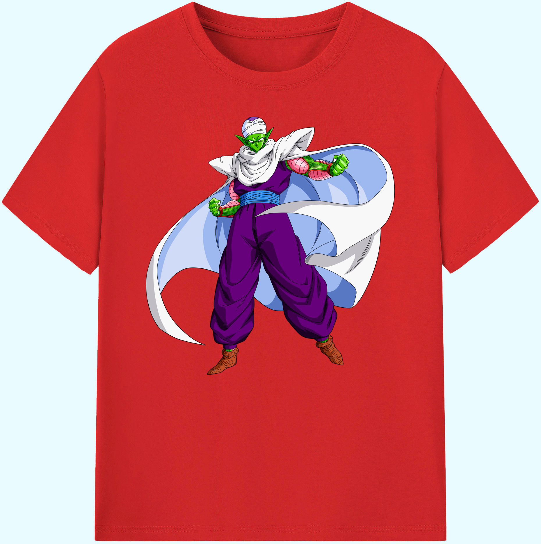 （画像用） ドラゴンボール ピッコロ DRAGON BALL Piccolo 綿100％ メンズ半袖Tシャツ｜肌触りやわらか＆通気性