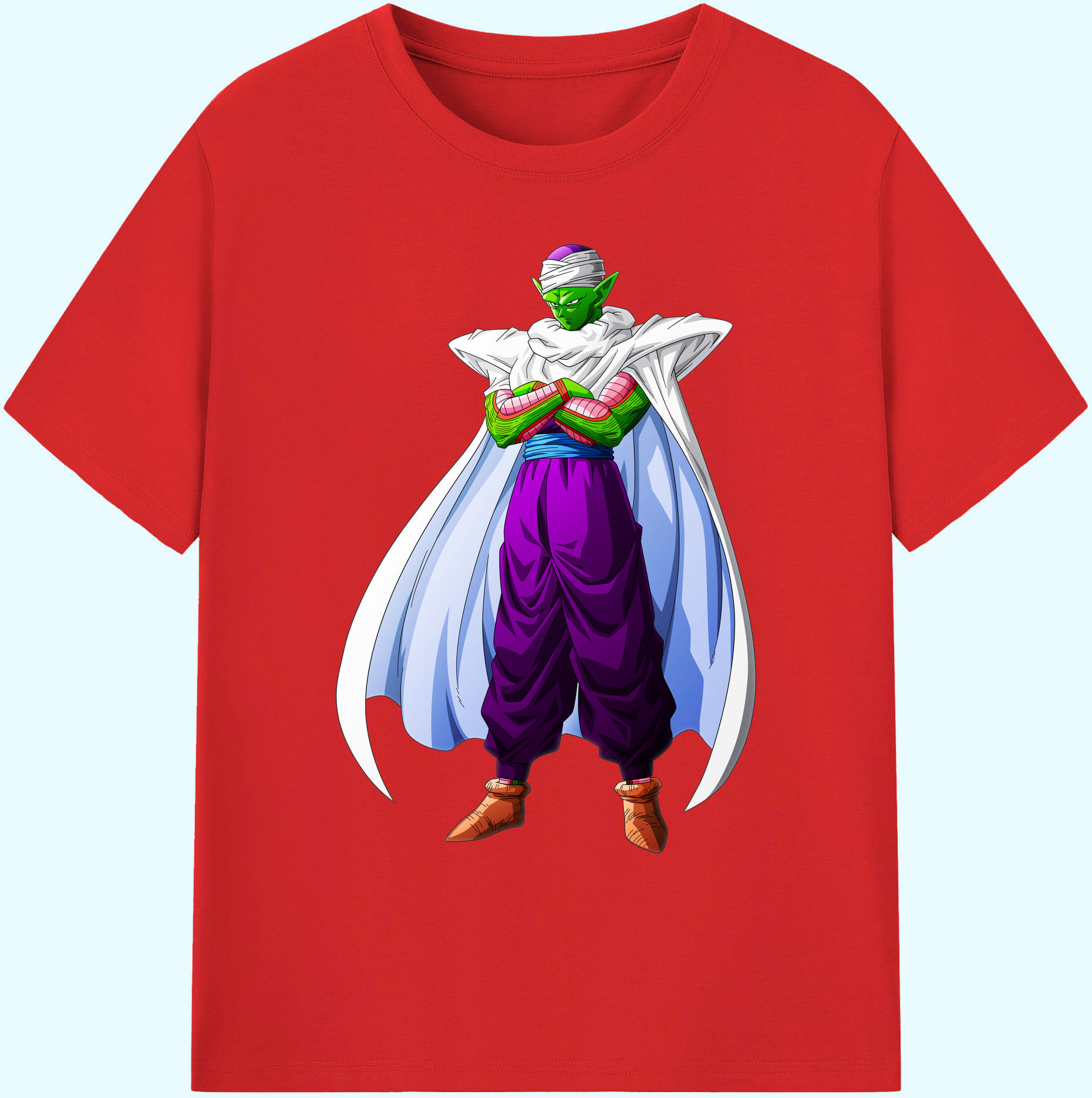 （画像用） ドラゴンボール ピッコロ DRAGON BALL Piccolo 綿100％ メンズ半袖Tシャツ｜肌触りやわらか＆通気性