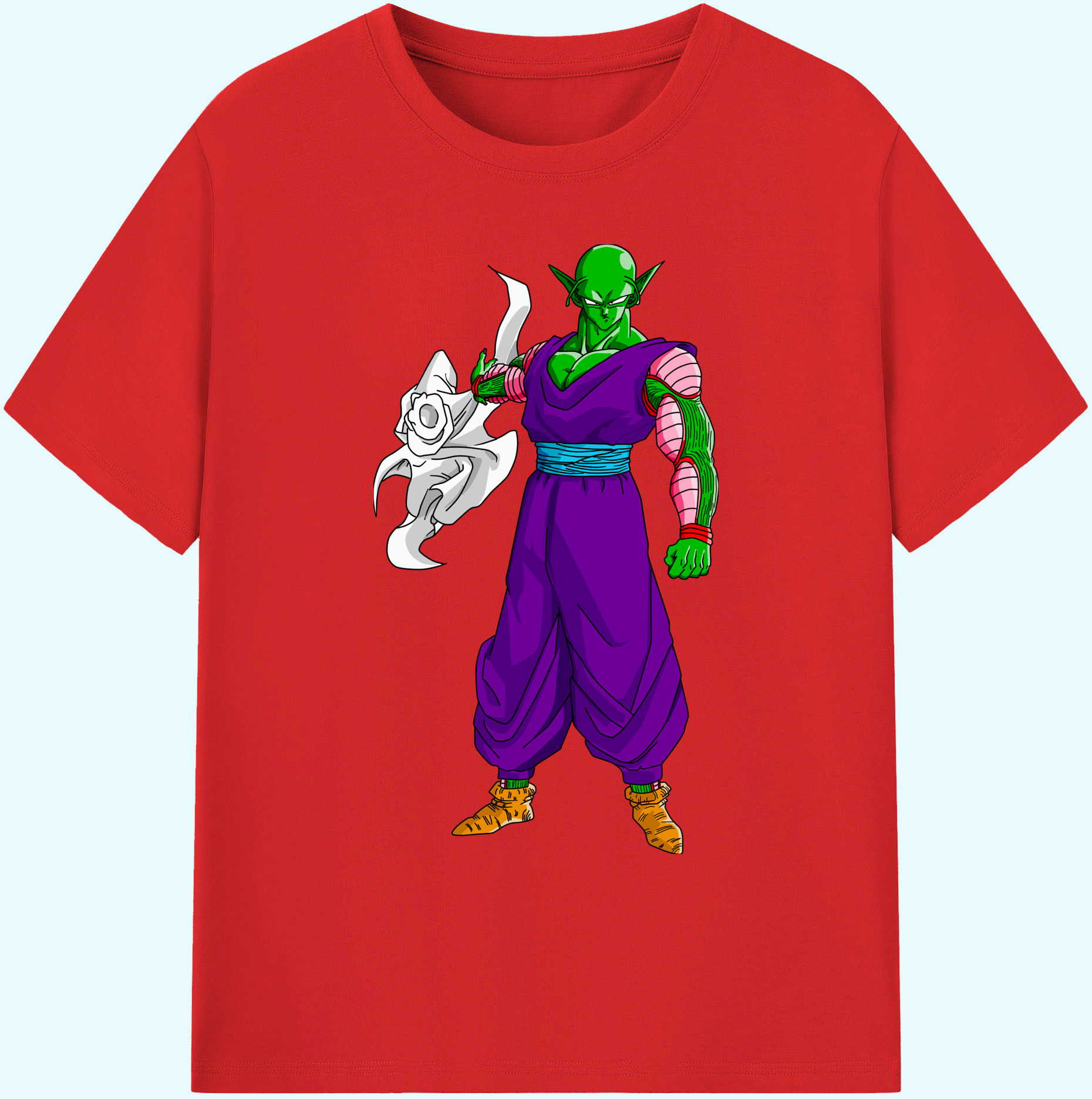 （画像用） ドラゴンボール ピッコロ DRAGON BALL Piccolo 綿100％ メンズ半袖Tシャツ｜肌触りやわらか＆通気性