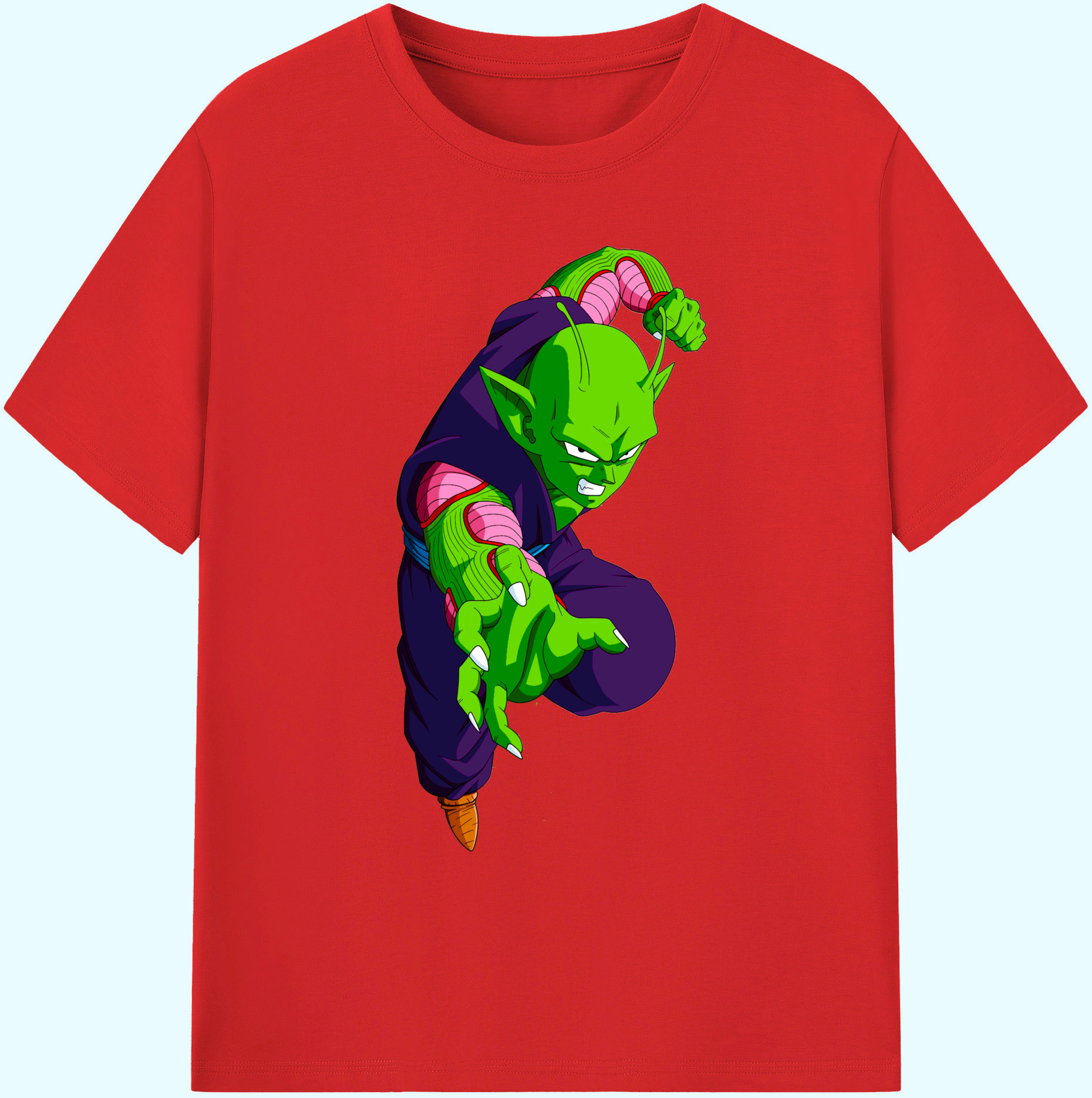（画像用） ドラゴンボール ピッコロ DRAGON BALL Piccolo 綿100％ メンズ半袖Tシャツ｜肌触りやわらか＆通気性
