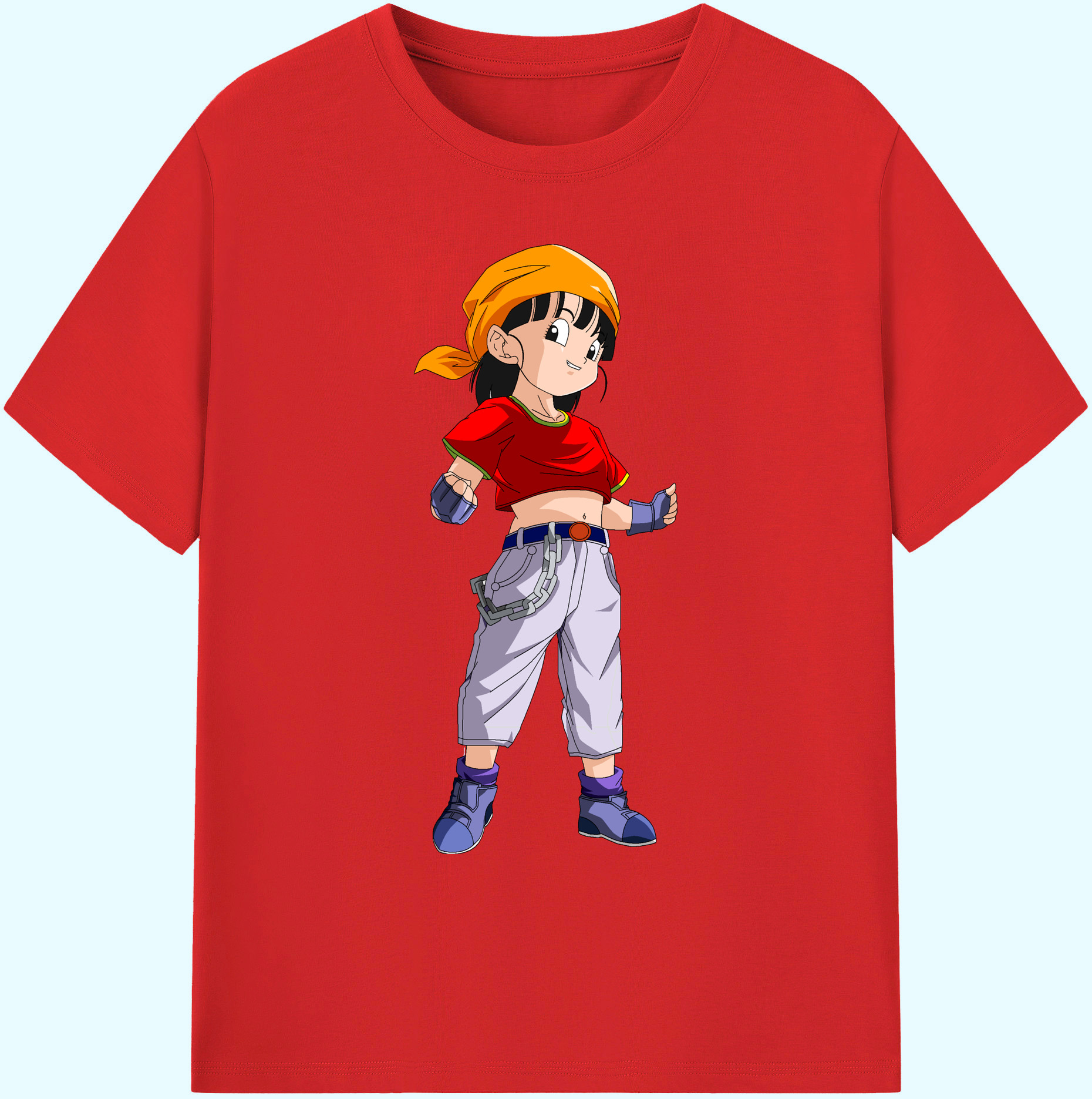 （画像用） ドラゴンボール パン DRAGON BALL Pan 綿100％ メンズ半袖Tシャツ｜肌触りやわらか＆通気性