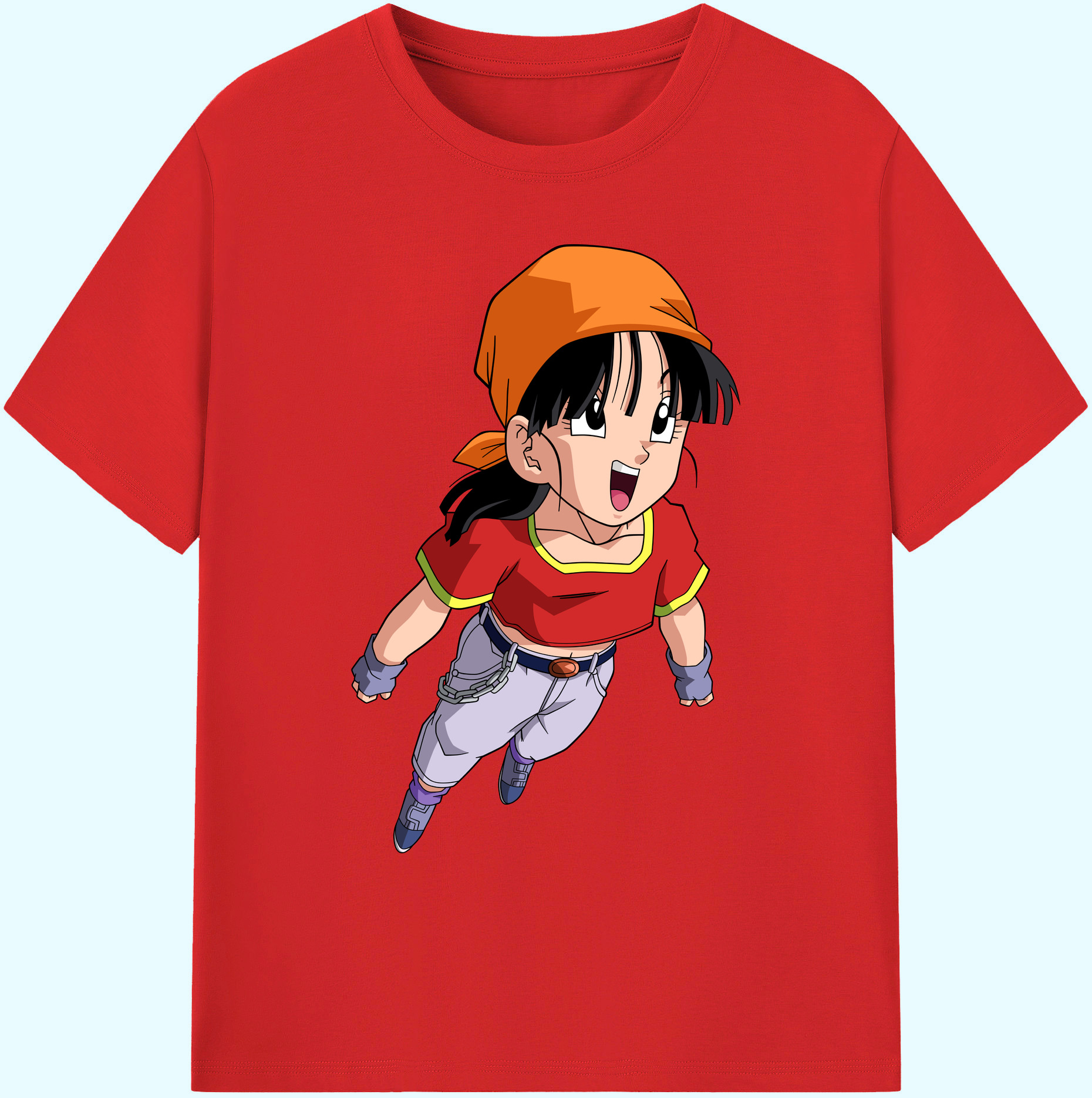 （画像用） ドラゴンボール パン DRAGON BALL Pan 綿100％ メンズ半袖Tシャツ｜肌触りやわらか＆通気性