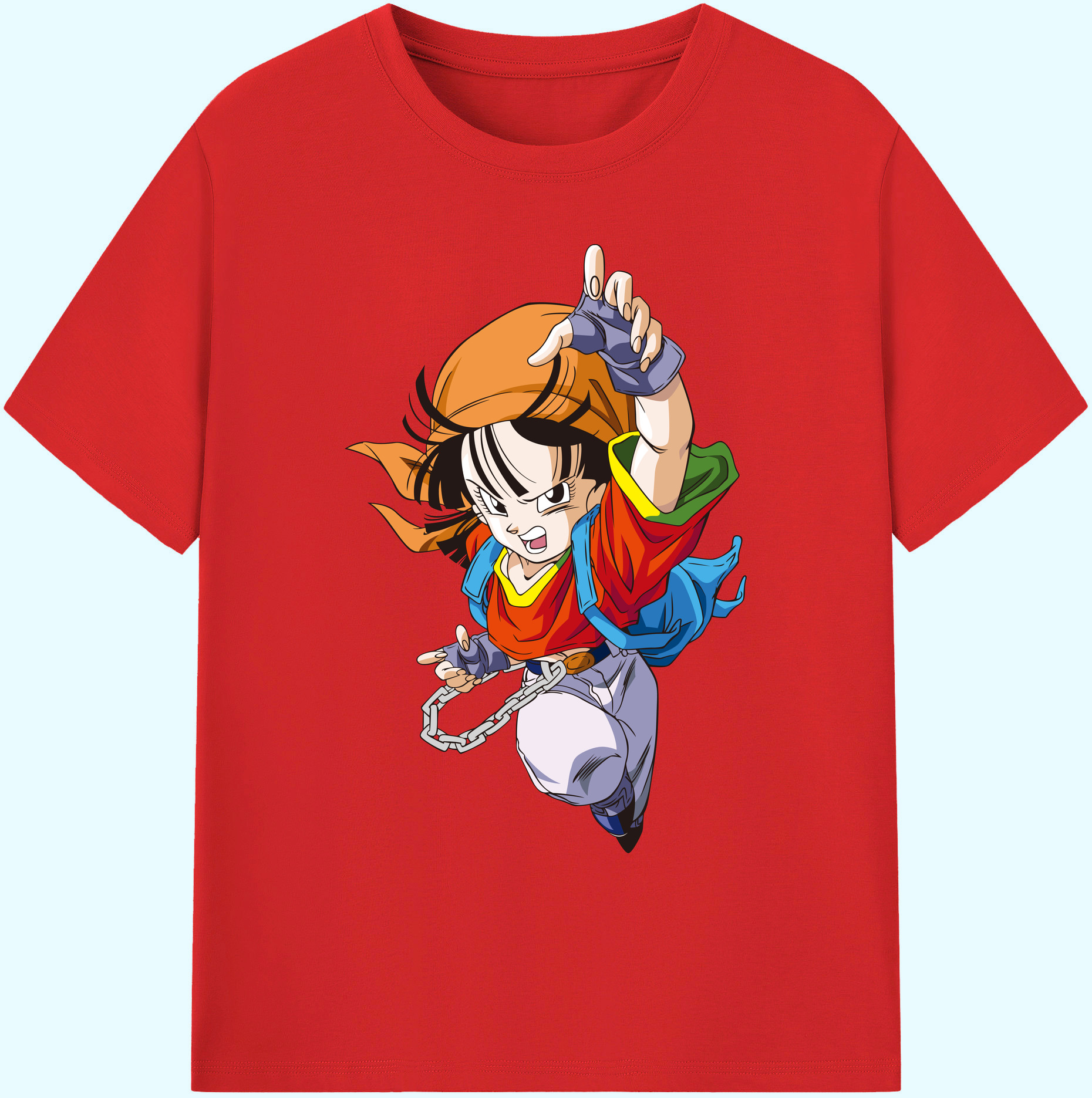（画像用） ドラゴンボール パン DRAGON BALL Pan 綿100％ メンズ半袖Tシャツ｜肌触りやわらか＆通気性