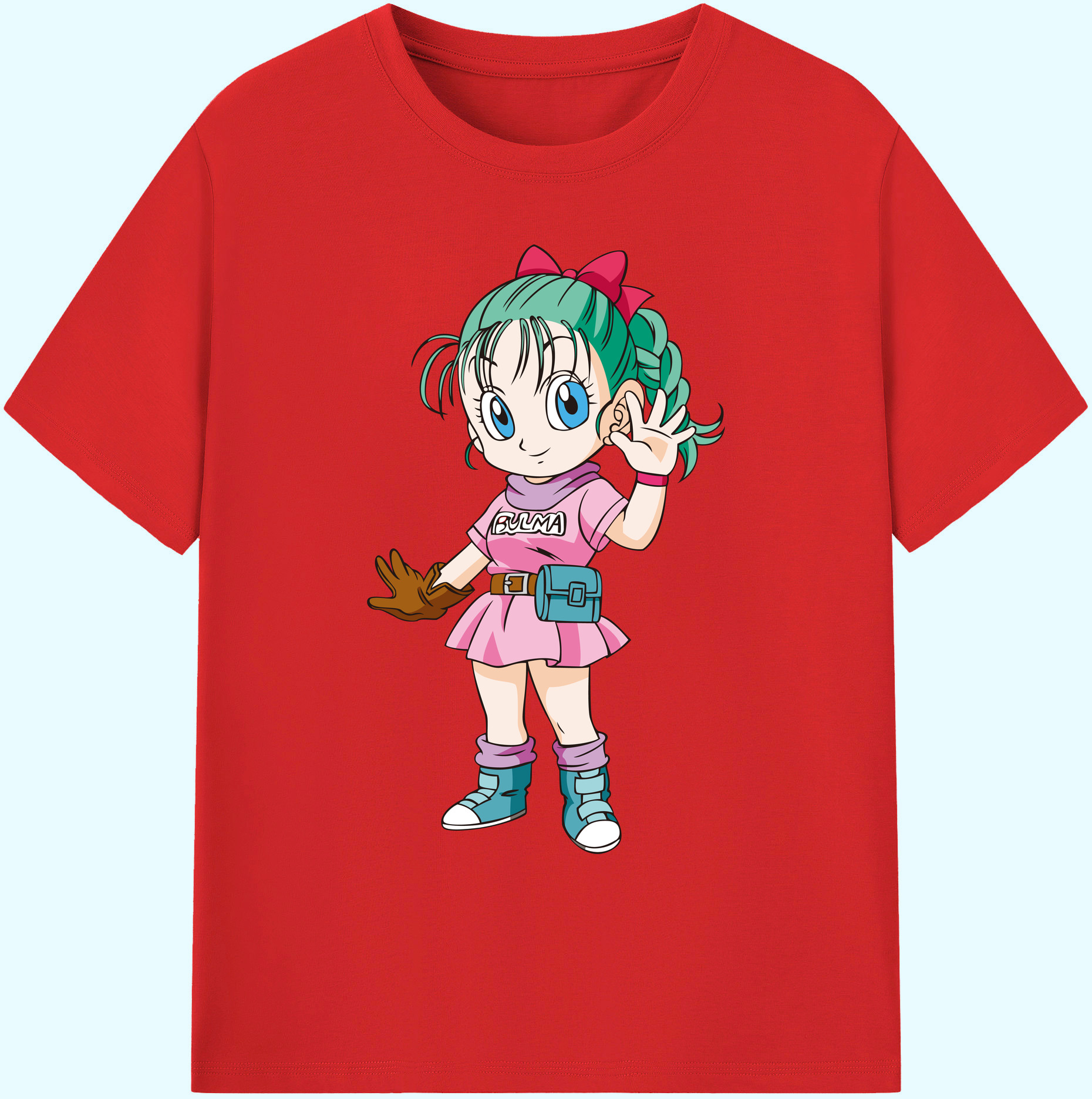 （画像用） ドラゴンボール ブルマ DRAGON BALL Bulma 綿100％ メンズ半袖Tシャツ｜肌触りやわらか＆通気性