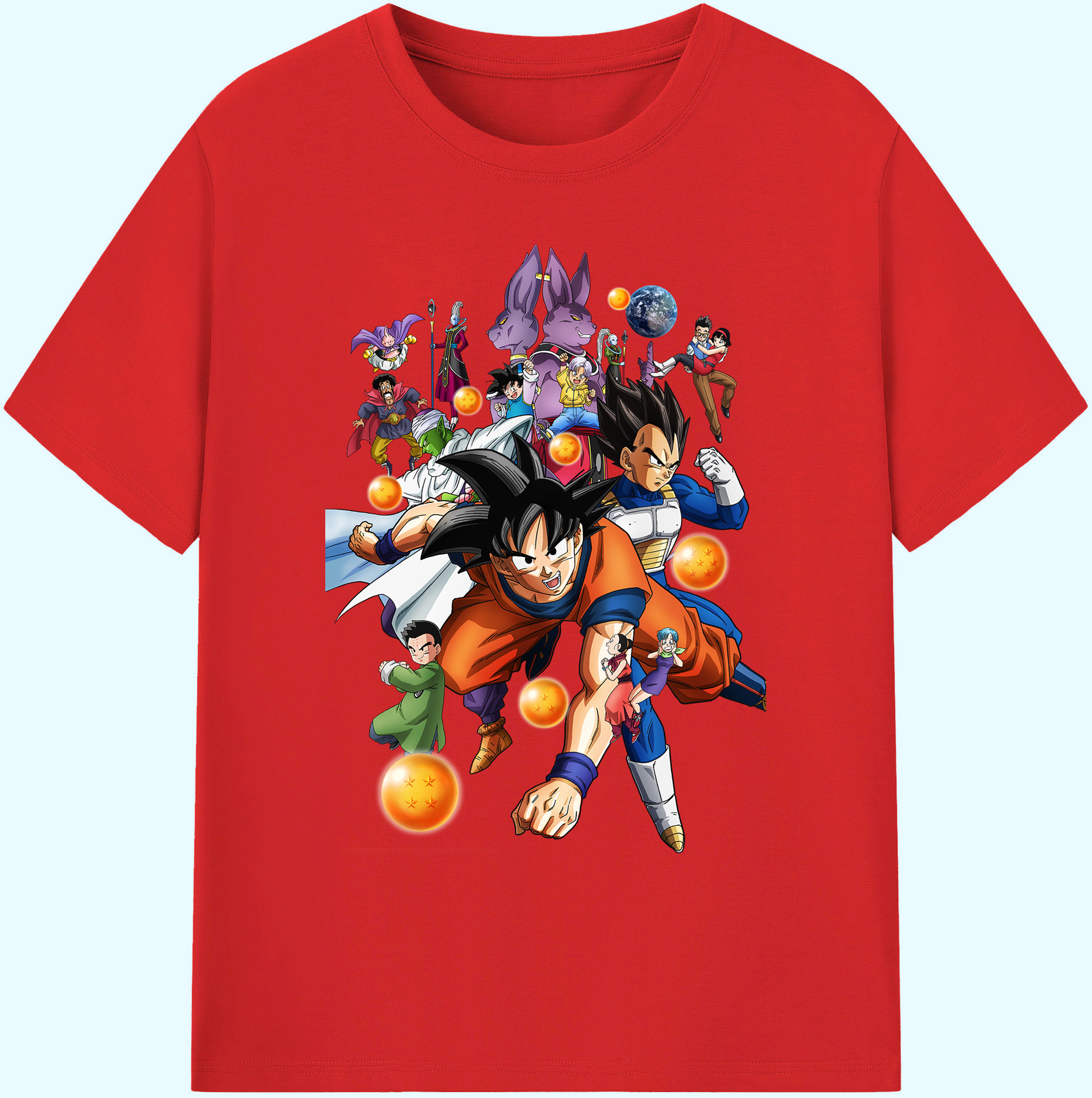 （画像用） ドラゴンボール DRAGON BALL 綿100％ メンズ半袖Tシャツ｜肌触りやわらか＆通気性