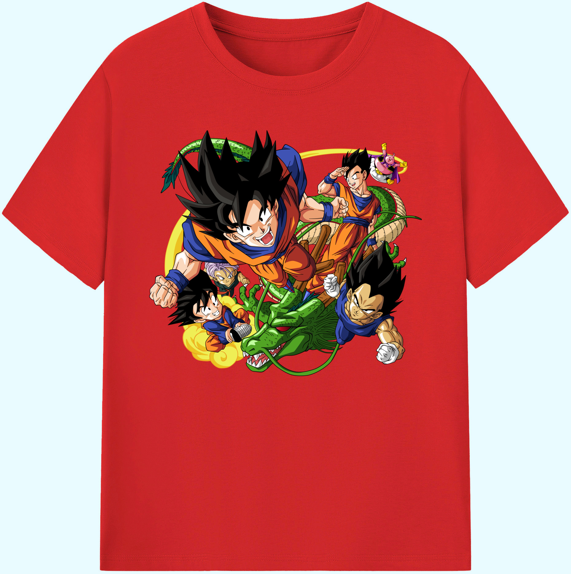 （画像用） ドラゴンボール DRAGON BALL 綿100％ メンズ半袖Tシャツ｜肌触りやわらか＆通気性