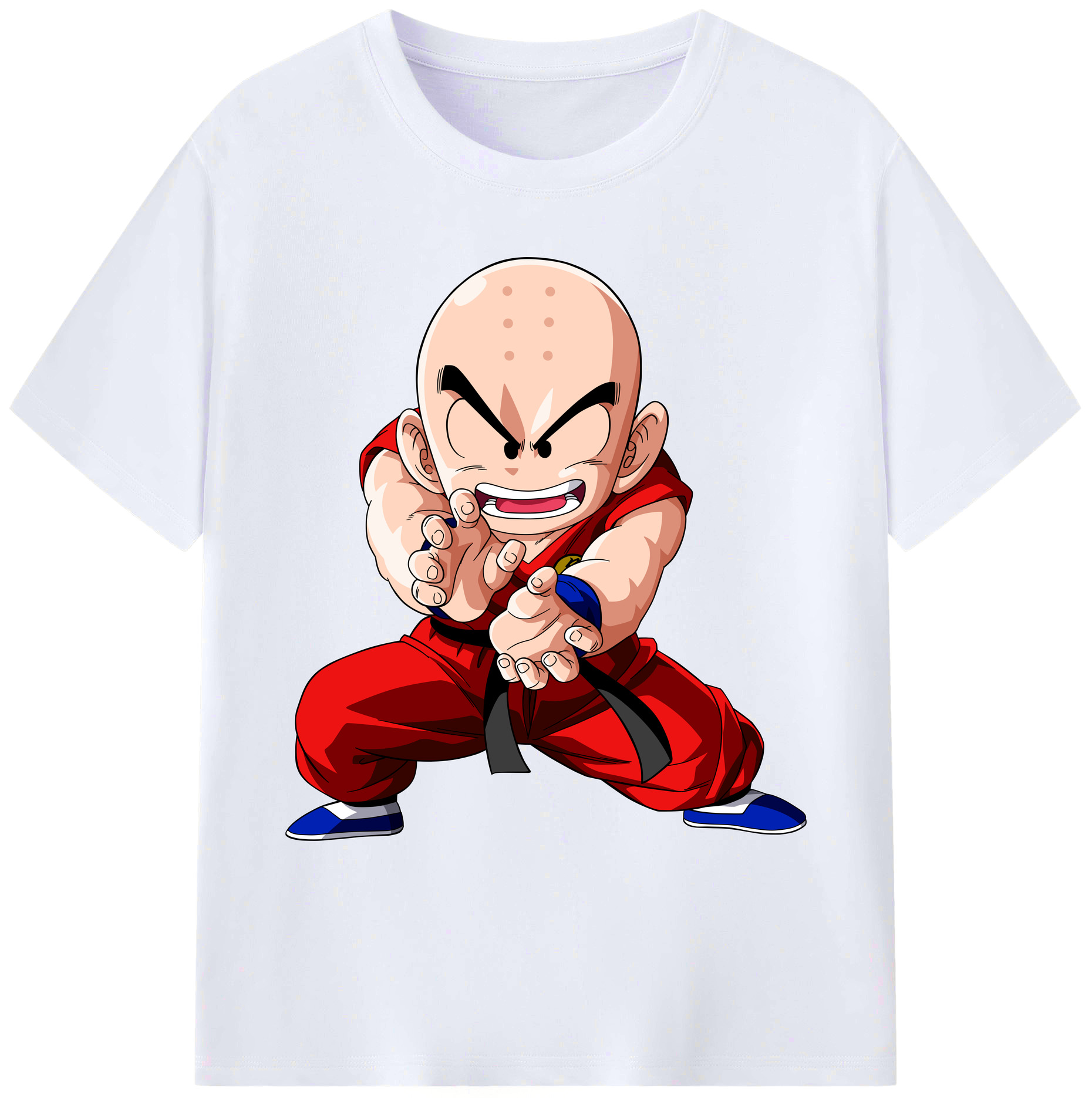 （画像用） ドラゴンボール クリリン DRAGON BALL krillin 綿100％ メンズ半袖Tシャツ｜肌触りやわらか＆通気性