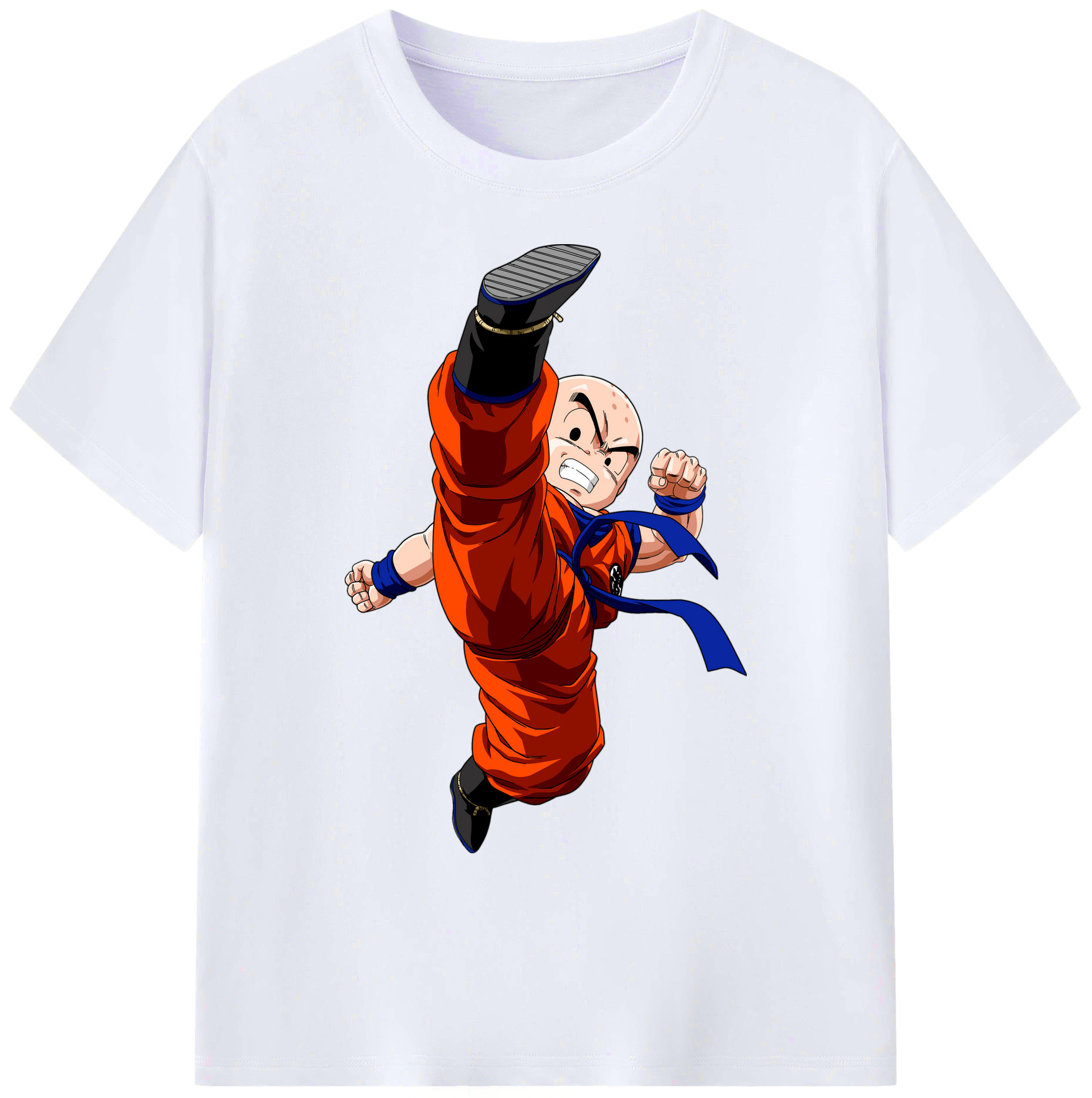 （画像用） ドラゴンボール クリリン DRAGON BALL krillin 綿100％ メンズ半袖Tシャツ｜肌触りやわらか＆通気性