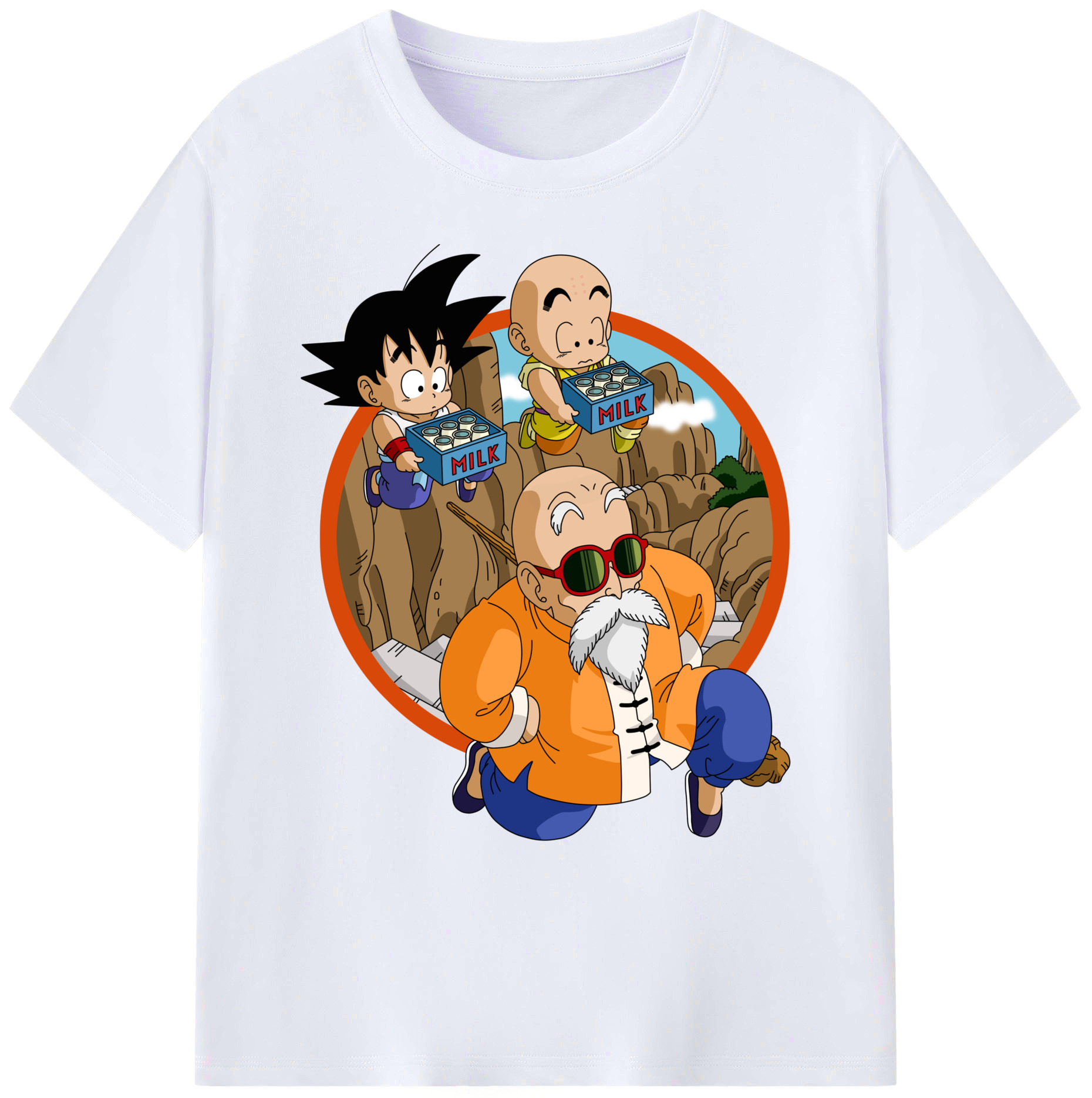（画像用） ドラゴンボール 亀仙人（かめせんにん） DRAGON BALL Master Roshi Kame Sennin 綿100％ メンズ半袖Tシャツ｜肌触りやわらか＆通気性