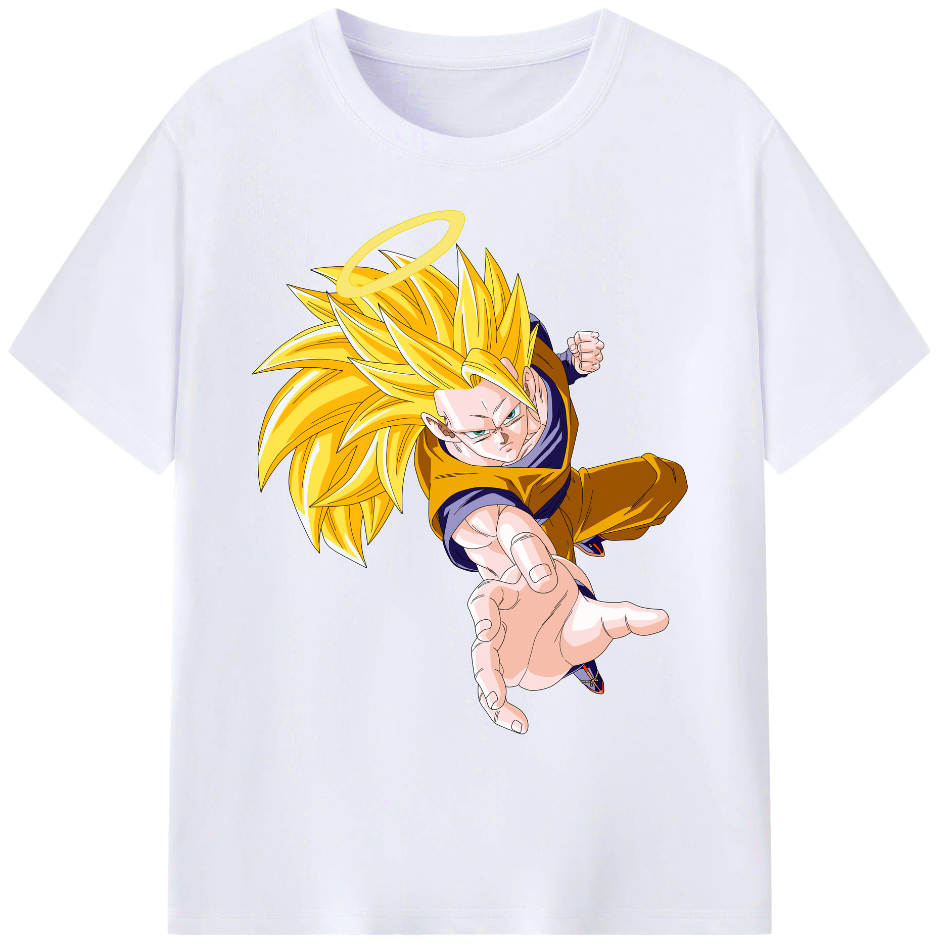 （画像用） ドラゴンボール 孫悟空（そん ごくう）Son Goku カカロット DRAGON BALL Kakarotto 綿100％ メンズ半袖Tシャツ｜肌触りやわらか＆通気性