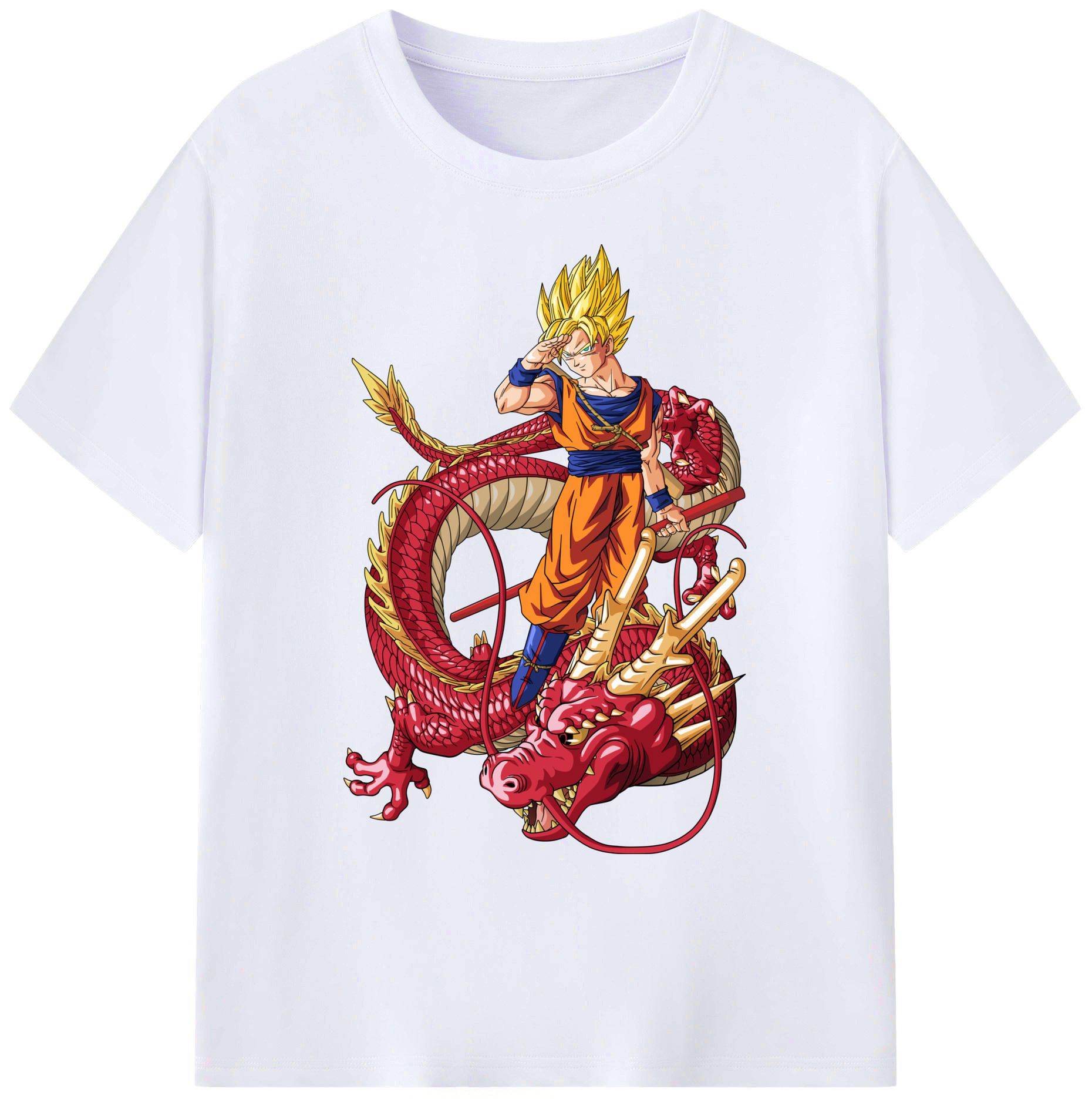 （画像用） ドラゴンボール 孫悟空（そん ごくう）Son Goku カカロット DRAGON BALL Kakarotto 綿100％ メンズ半袖Tシャツ｜肌触りやわらか＆通気性