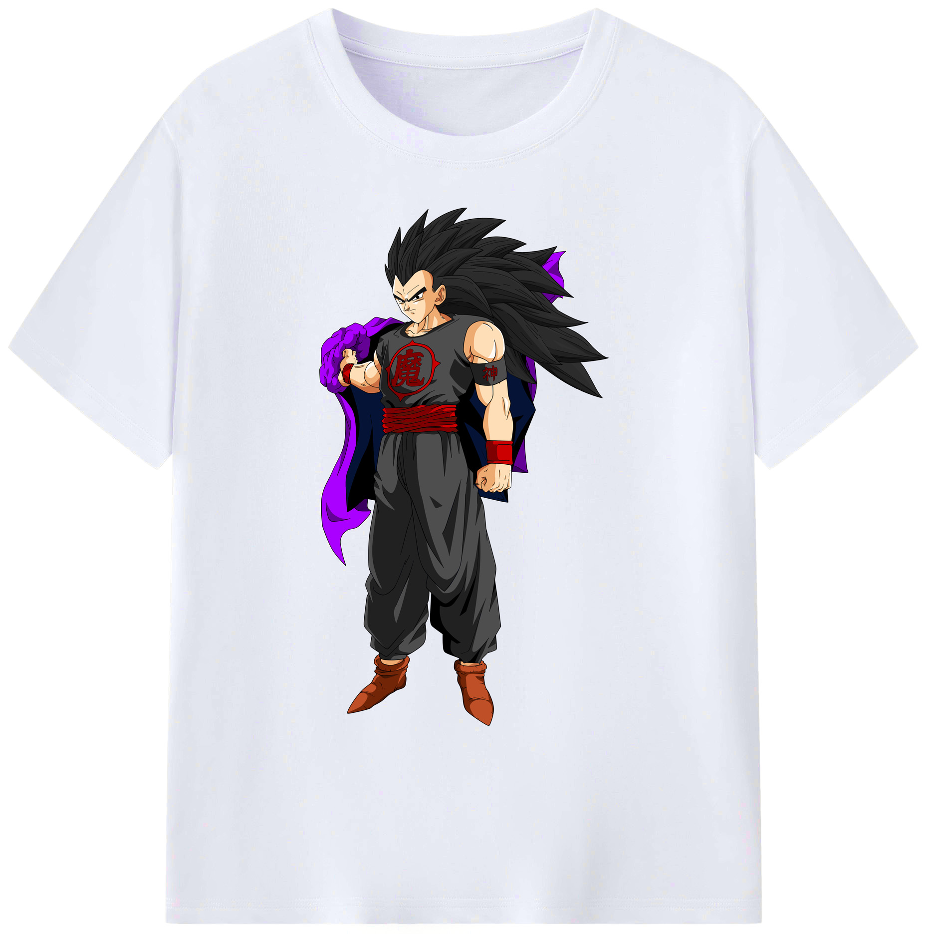 （画像用） ドラゴンボール ベジータ四世（Bejīta Yonsei）DRAGON BALL Vegeta IV 綿100％ メンズ半袖Tシャツ｜肌触りやわらか＆通気性