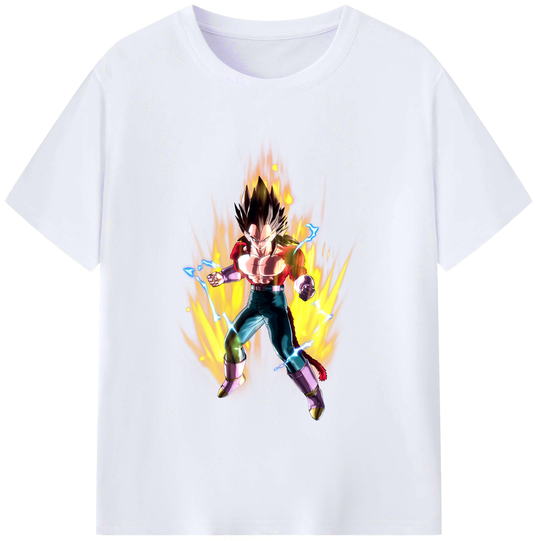 （画像用） ドラゴンボール ベジータ四世（Bejīta Yonsei）DRAGON BALL Vegeta IV 綿100％ メンズ半袖Tシャツ｜肌触りやわらか＆通気性