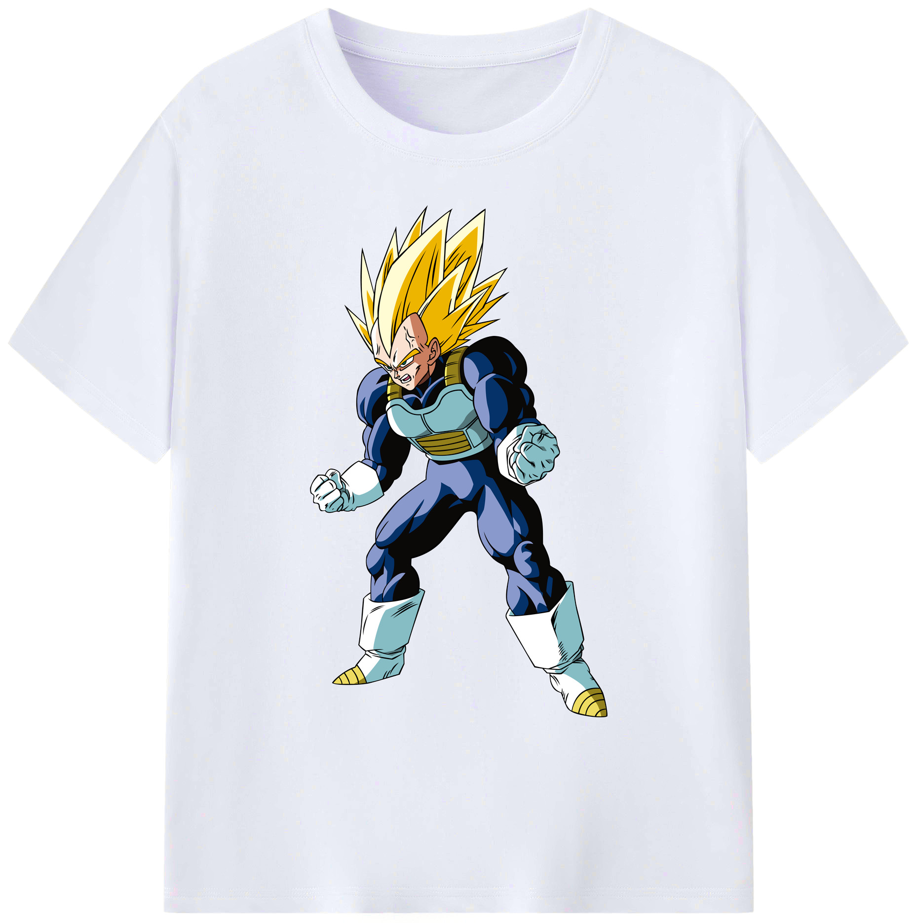 （画像用） ドラゴンボール ベジータ四世（Bejīta Yonsei）DRAGON BALL Vegeta IV 綿100％ メンズ半袖Tシャツ｜肌触りやわらか＆通気性