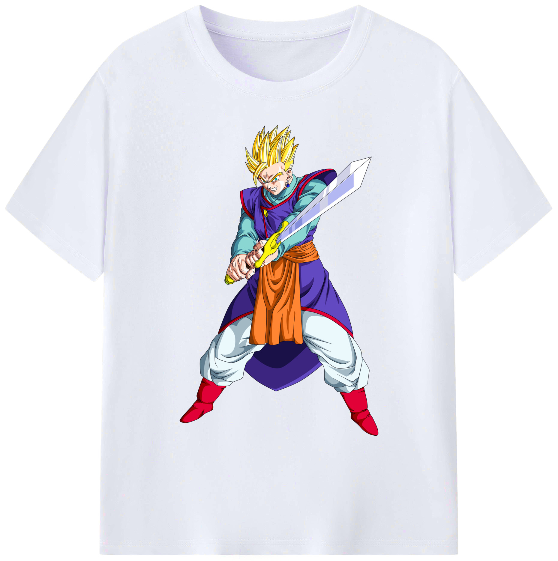 （画像用） ドラゴンボール 孫 悟飯（そんごはん）DRAGON BALL Son Gohan 綿100％ メンズ半袖Tシャツ｜肌触りやわらか＆通気性
