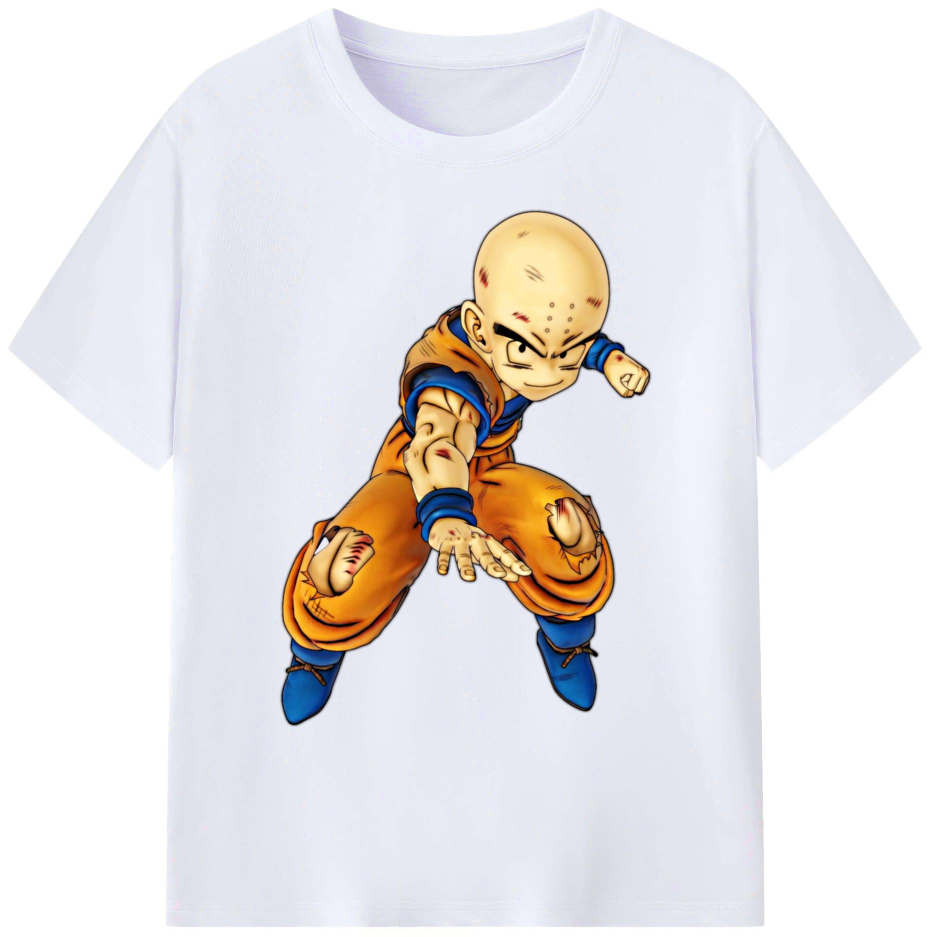 （画像用） ドラゴンボール クリリン DRAGON BALL krillin 綿100％ メンズ半袖Tシャツ｜肌触りやわらか＆通気性