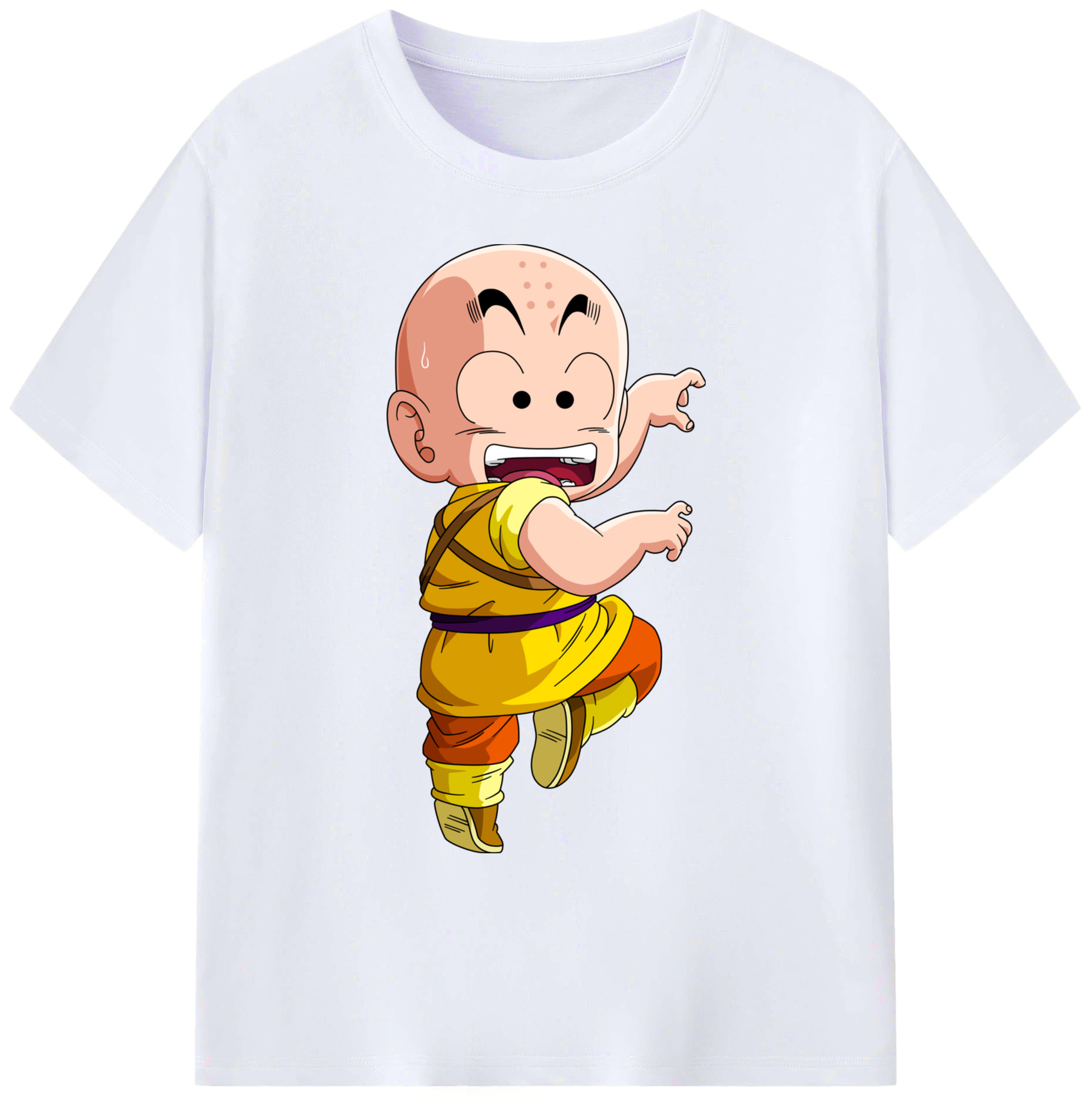 （画像用） ドラゴンボール クリリン DRAGON BALL krillin 綿100％ メンズ半袖Tシャツ｜肌触りやわらか＆通気性