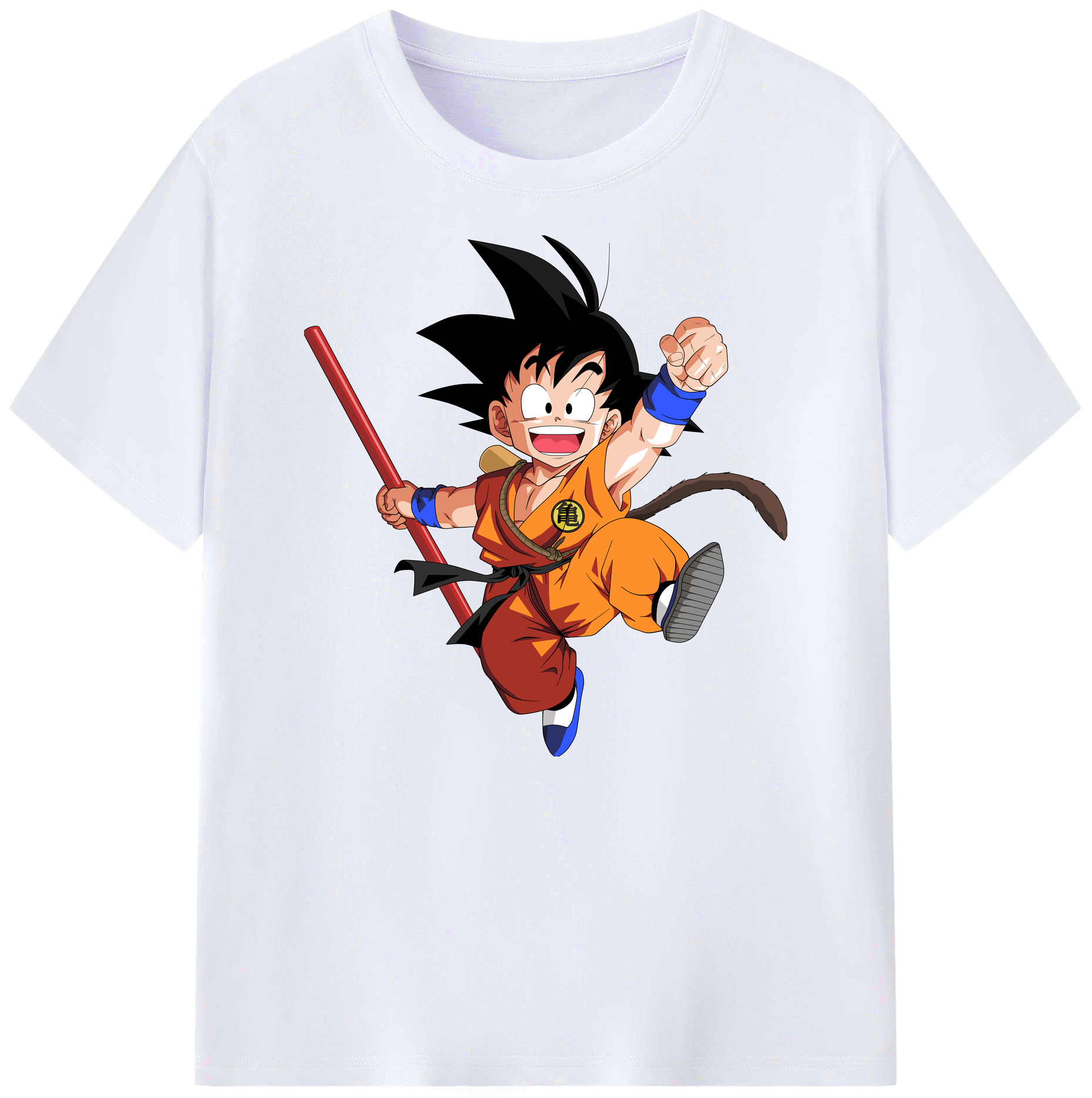 （画像用） ドラゴンボール 孫悟空（そん ごくう）Son Goku カカロット DRAGON BALL Kakarotto 綿100％ メンズ半袖Tシャツ｜肌触りやわらか＆通気性