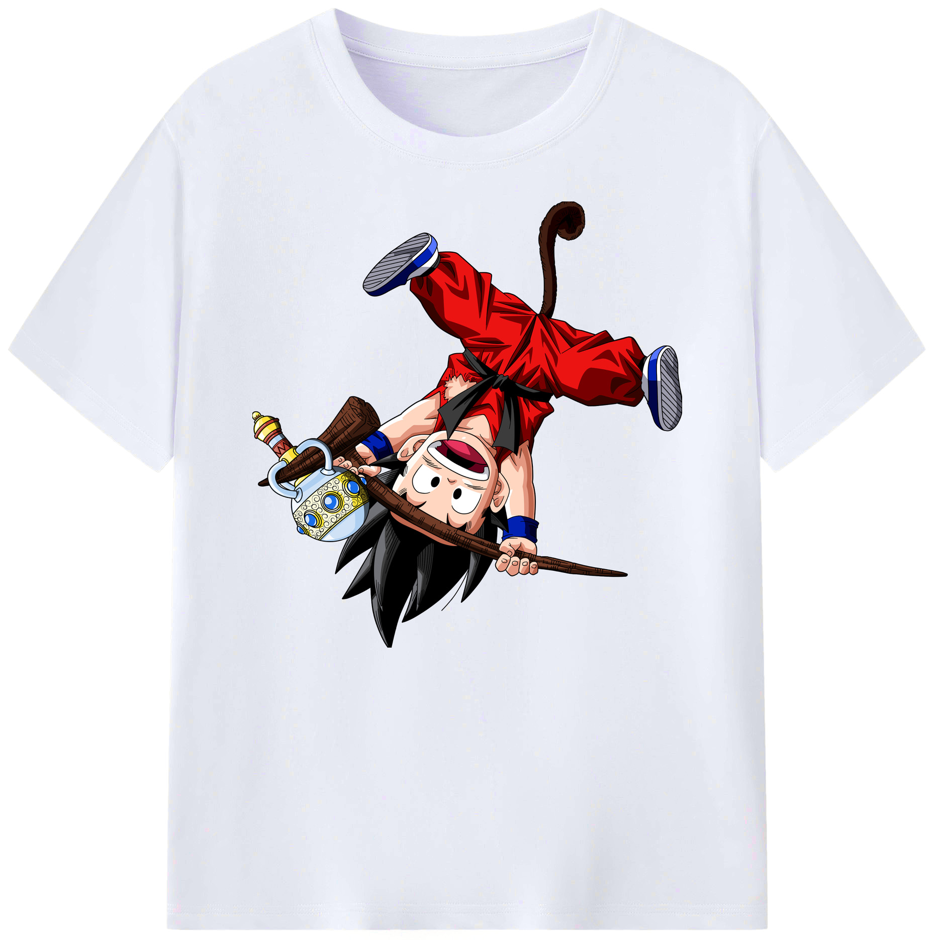 （画像用） ドラゴンボール 孫悟空（そん ごくう）Son Goku カカロット DRAGON BALL Kakarotto 綿100％ メンズ半袖Tシャツ｜肌触りやわらか＆通気性