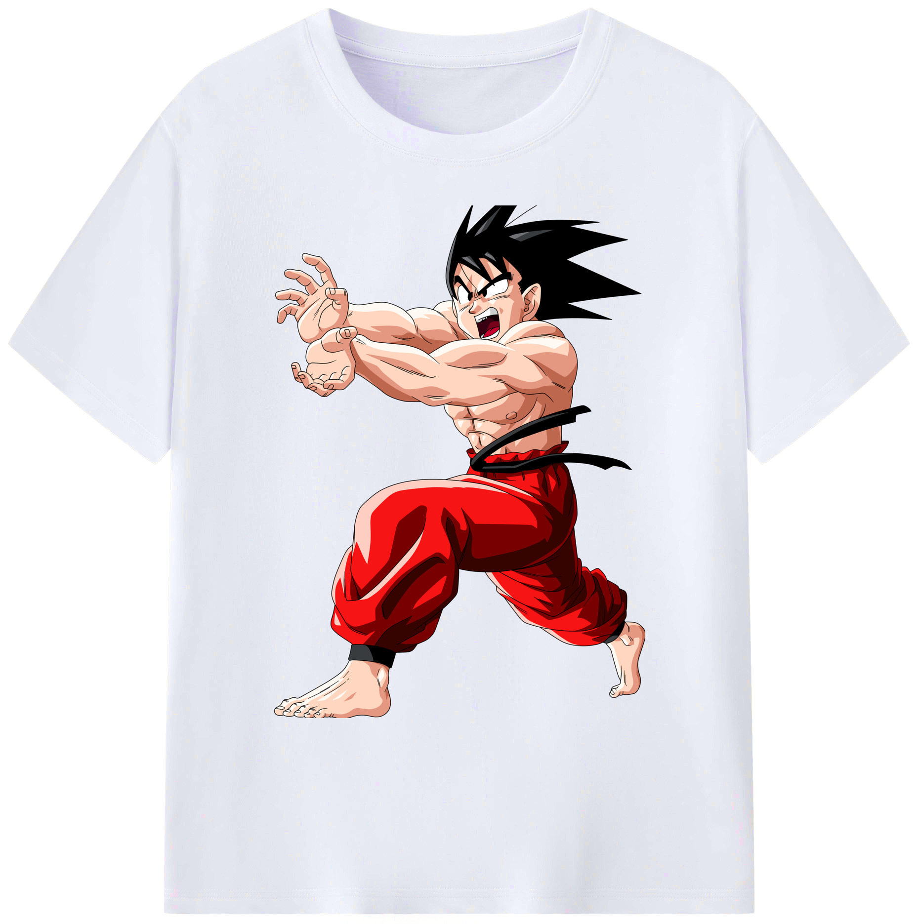 （画像用） ドラゴンボール 孫悟空（そん ごくう）Son Goku カカロット DRAGON BALL Kakarotto 綿100％ メンズ半袖Tシャツ｜肌触りやわらか＆通気性