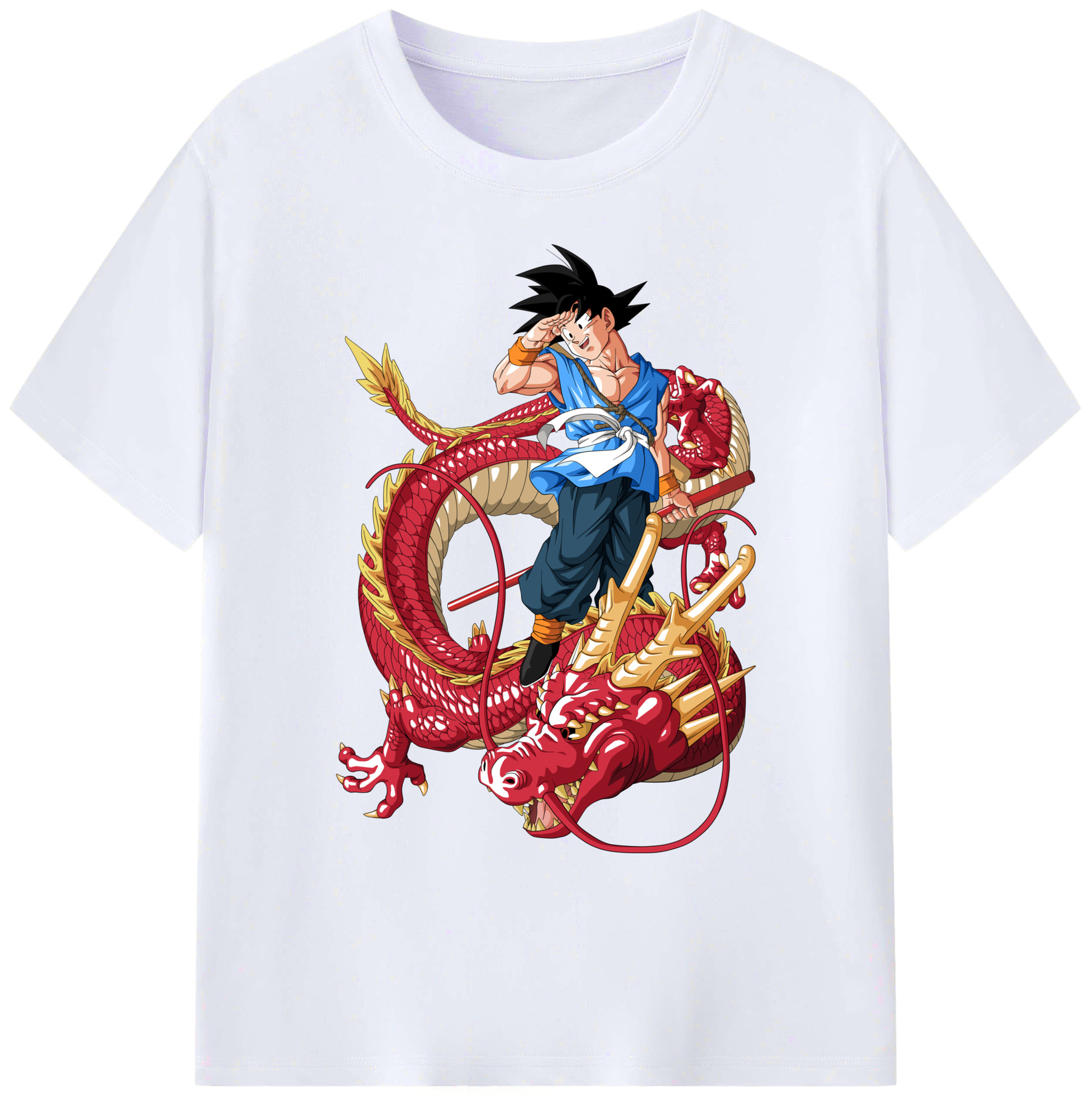 （画像用） ドラゴンボール 孫悟空（そん ごくう）Son Goku カカロット DRAGON BALL Kakarotto 綿100％ メンズ半袖Tシャツ｜肌触りやわらか＆通気性