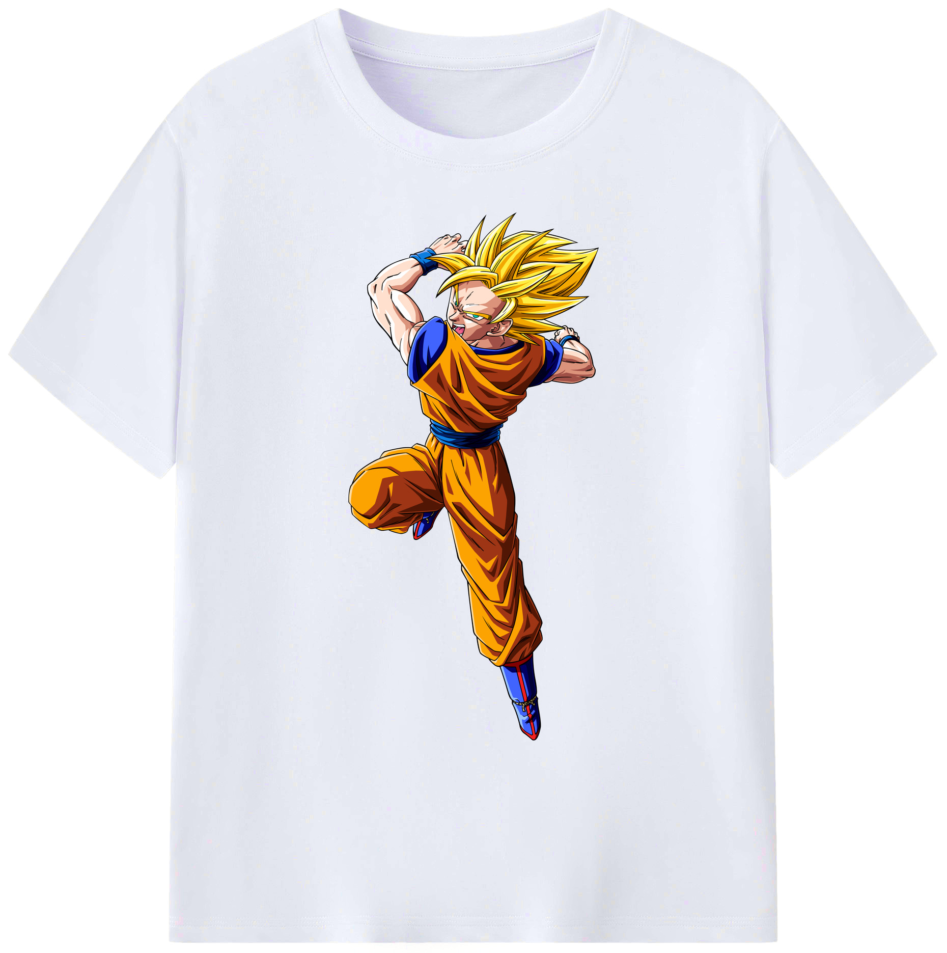 （画像用） ドラゴンボール 孫悟空（そん ごくう）Son Goku カカロット DRAGON BALL Kakarotto 綿100％ メンズ半袖Tシャツ｜肌触りやわらか＆通気性