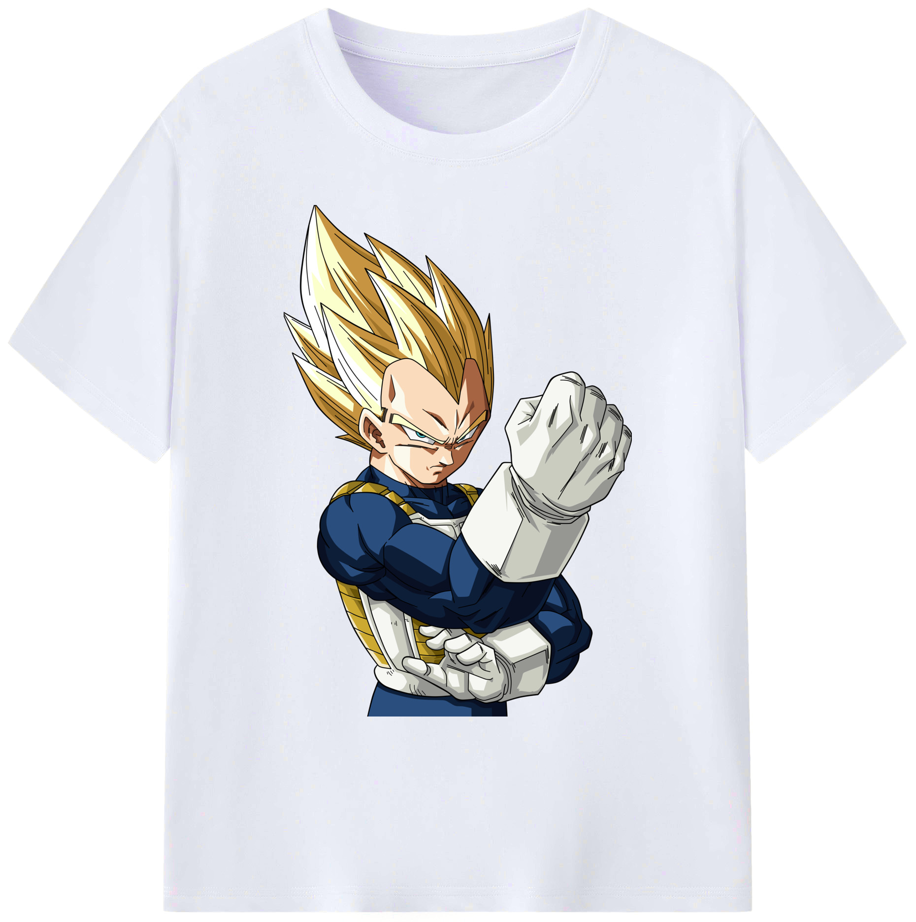 （画像用） ドラゴンボール ベジータ四世（Bejīta Yonsei）DRAGON BALL Vegeta IV 綿100％ メンズ半袖Tシャツ｜肌触りやわらか＆通気性