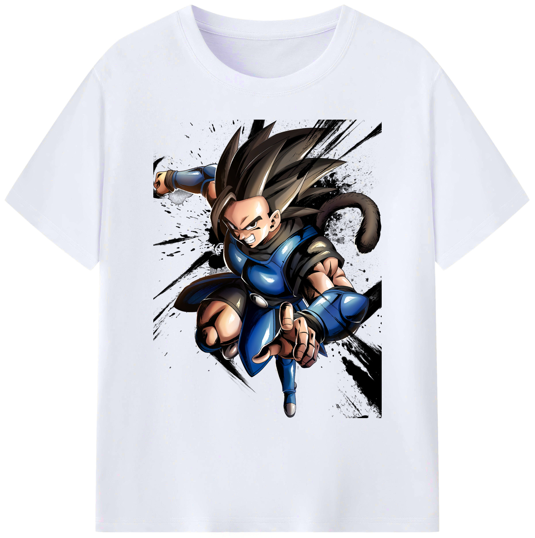 （画像用） ドラゴンボール ベジータ四世（Bejīta Yonsei）DRAGON BALL Vegeta IV 綿100％ メンズ半袖Tシャツ｜肌触りやわらか＆通気性