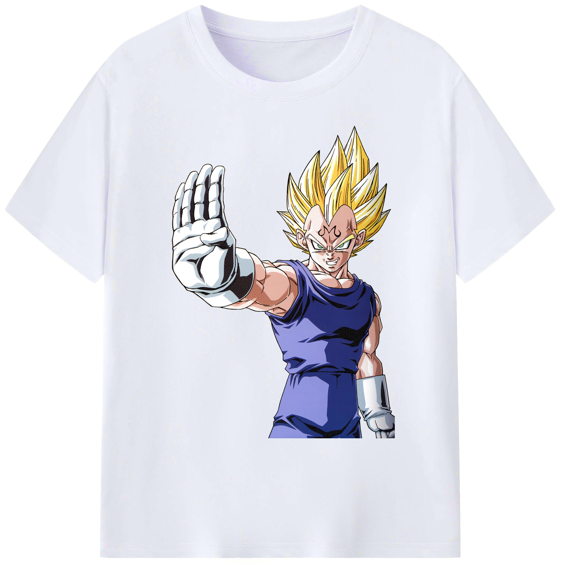 （画像用） ドラゴンボール ベジータ四世（Bejīta Yonsei）DRAGON BALL Vegeta IV 綿100％ メンズ半袖Tシャツ｜肌触りやわらか＆通気性