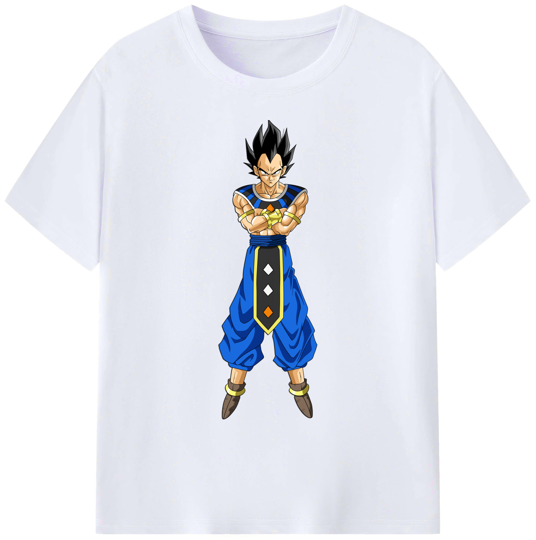 （画像用） ドラゴンボール ベジータ四世（Bejīta Yonsei）DRAGON BALL Vegeta IV 綿100％ メンズ半袖Tシャツ｜肌触りやわらか＆通気性